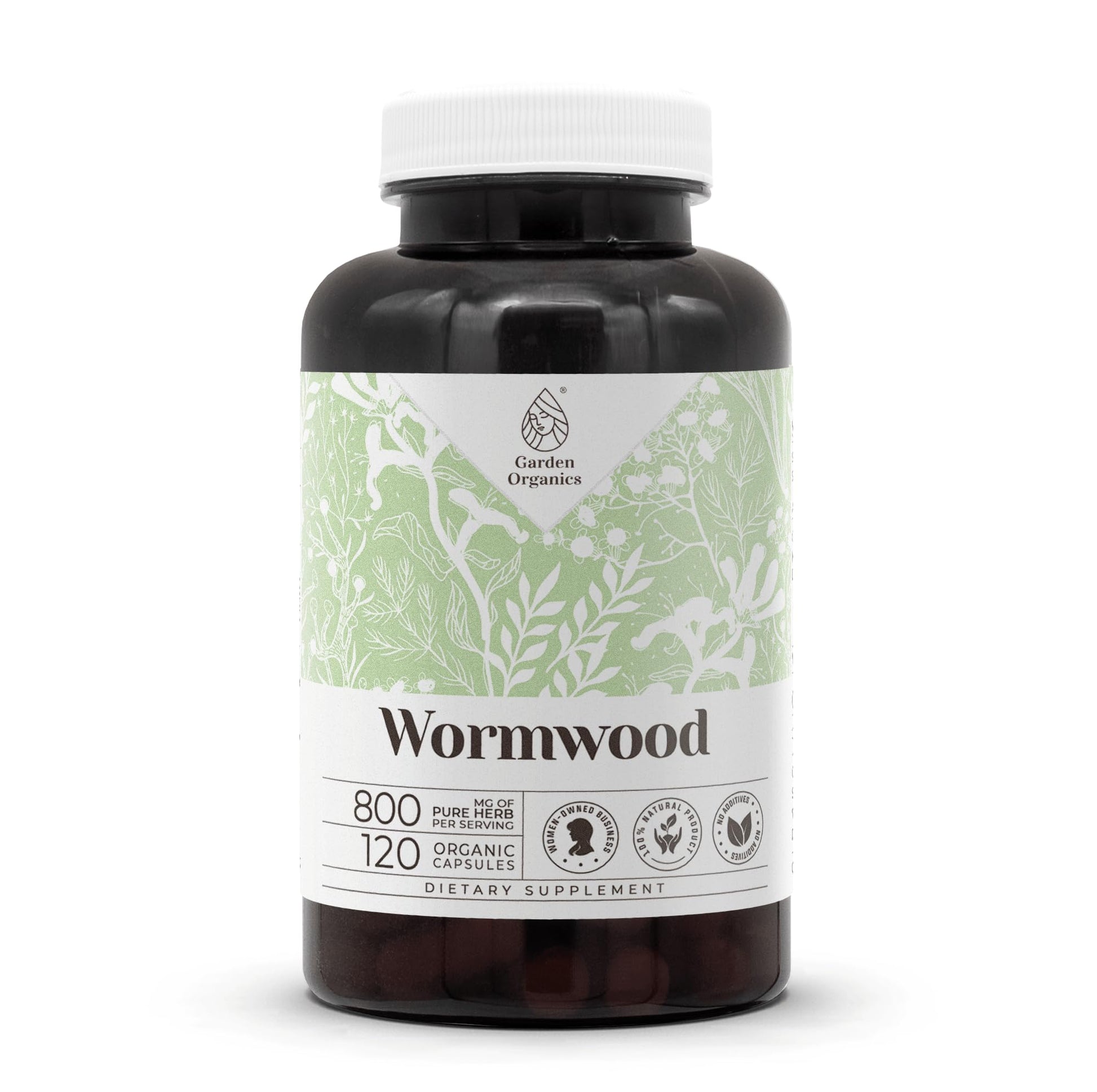Garden Organics Wormwood Capsules, 120 Count