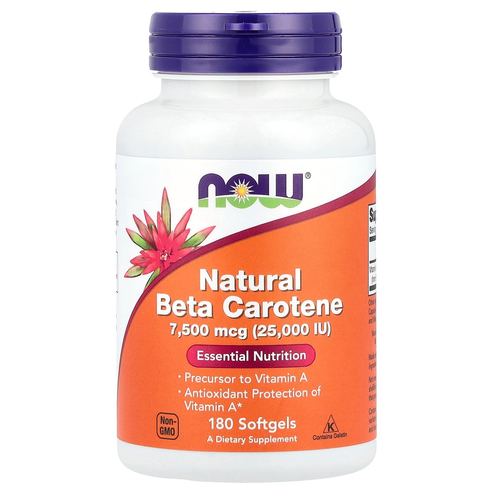NOW Foods Beta Carotene (Natural) Softgels 180
