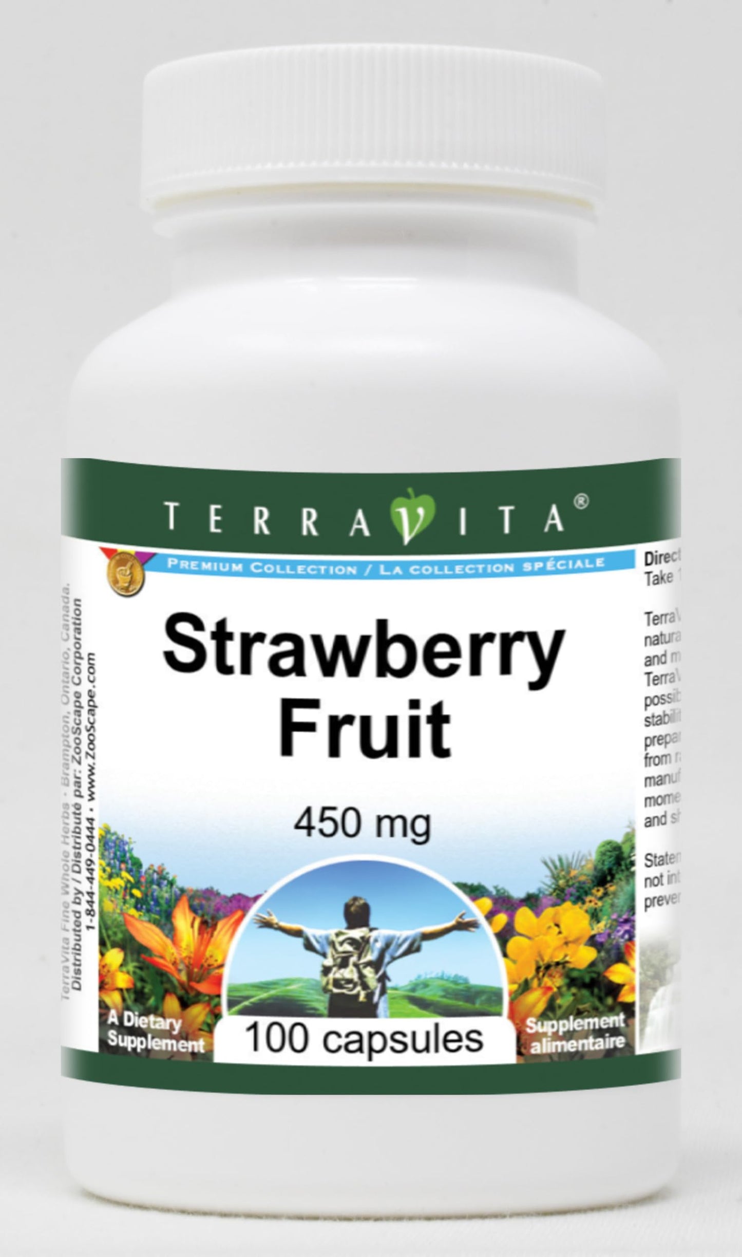 Terravita Strawberry Fruit 450 mg Capsules, 300 Count