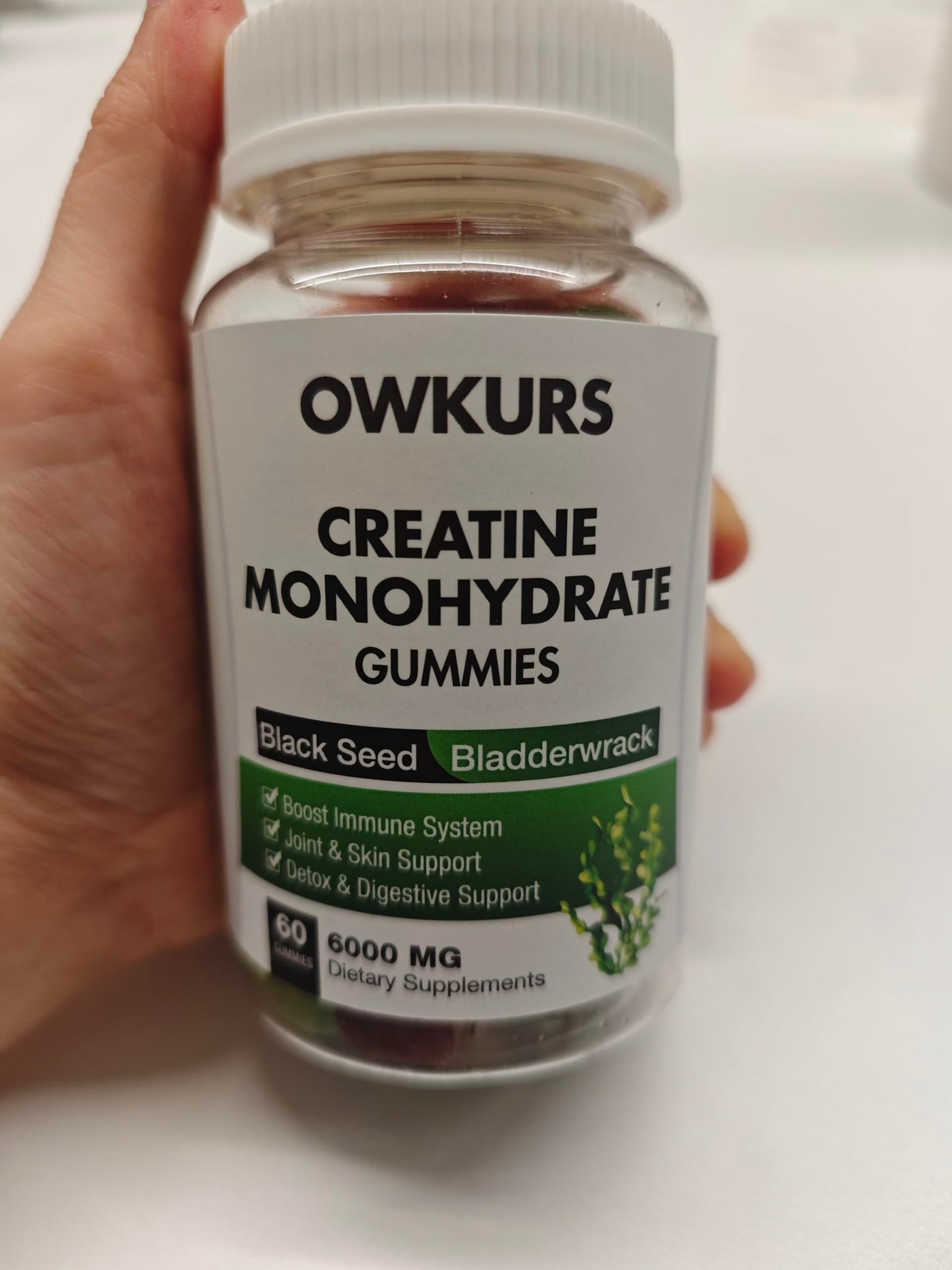 OWKURS Creatine Monohydrate Gummies, 80 Count