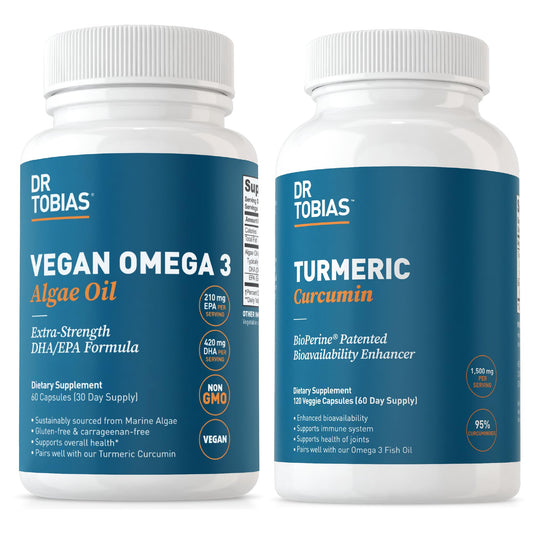 Dr. Tobias Omega 3 Algae Oil Turmeric Curcumin Powder