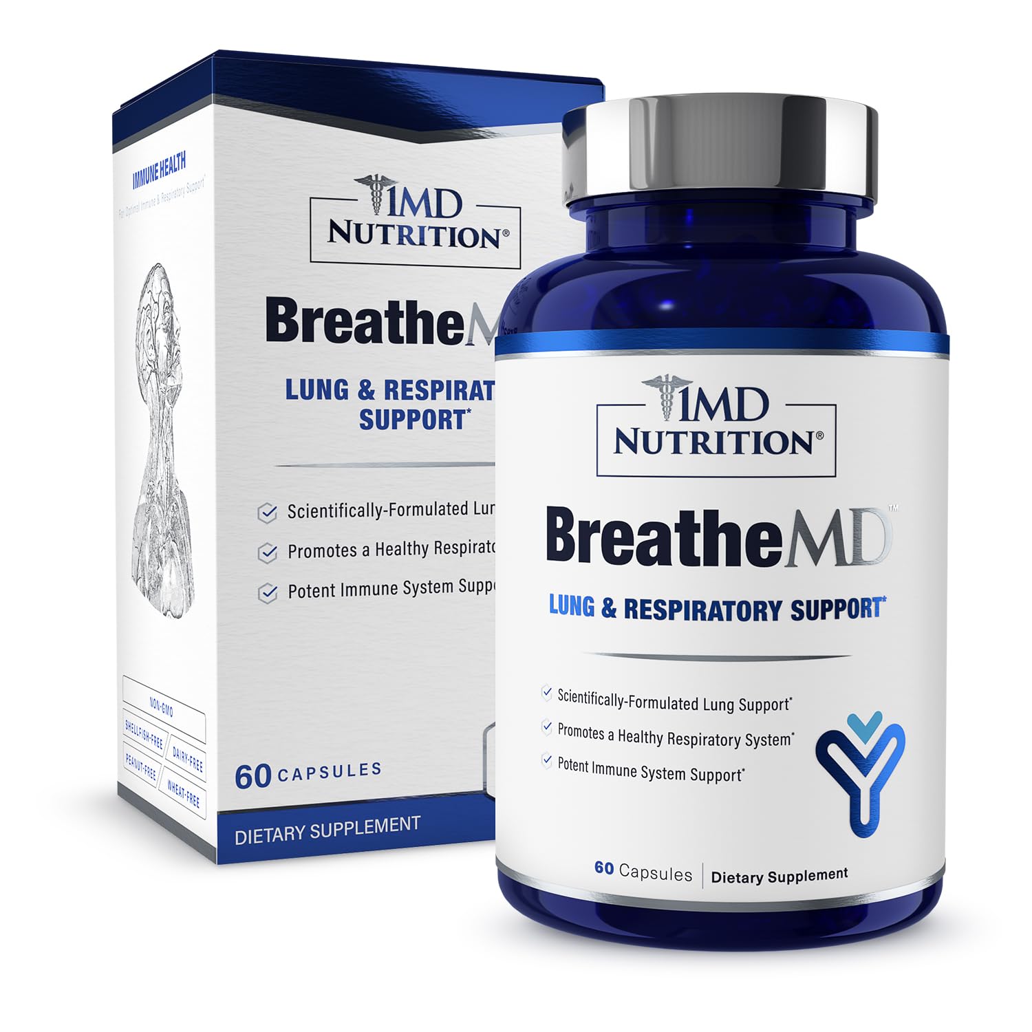 1MD Nutrition BreatheMD Capsules 60 Count