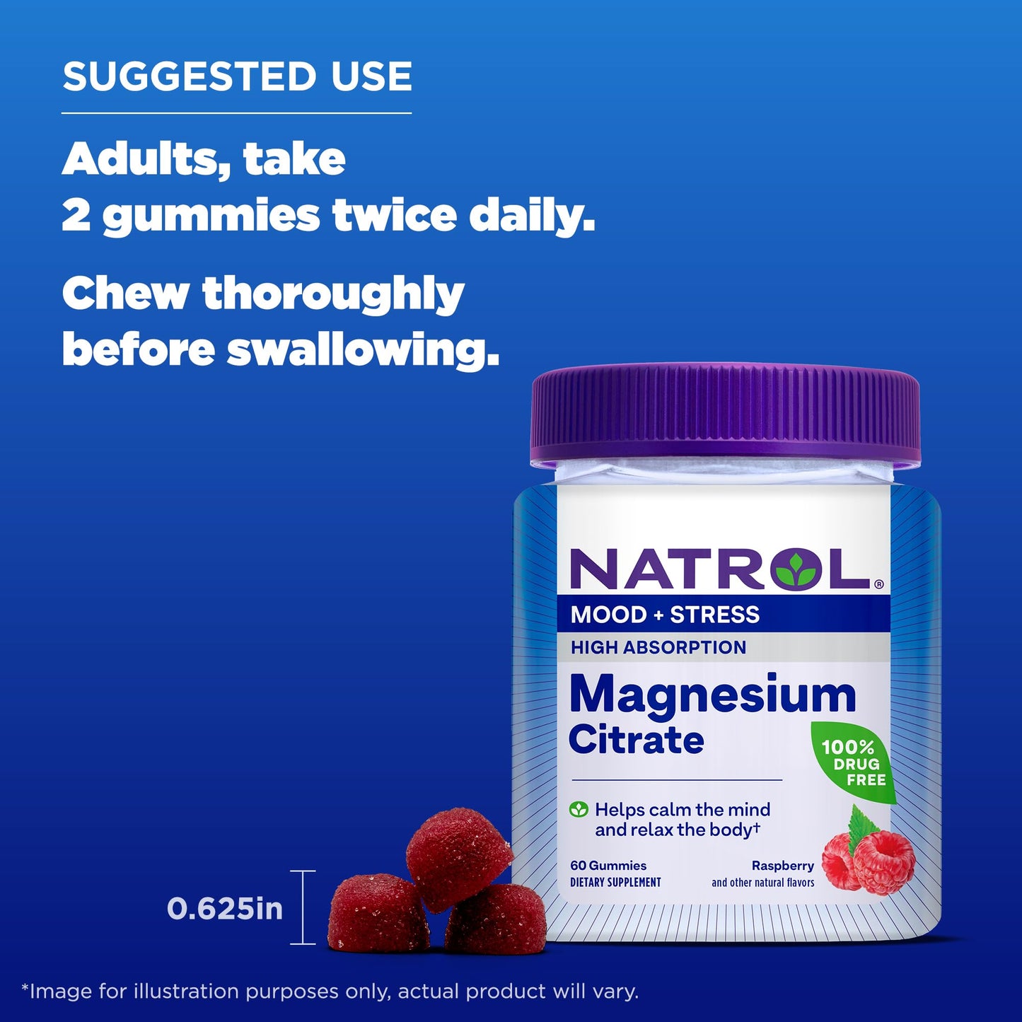 Natrol Magnesium Citrate Gummies 60 Count
