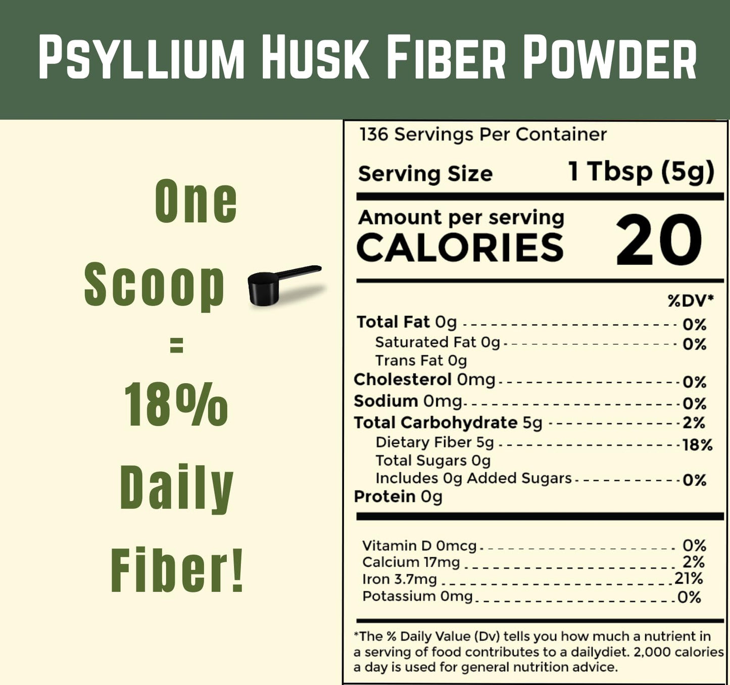 Sownandgrown Psyllium Husk Powder 24 Count