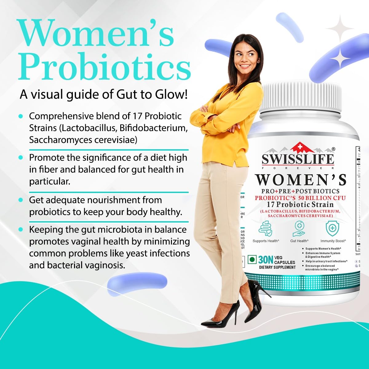 SWISSLIFE FOREVER Women’s Probiotics Capsule 30 Count