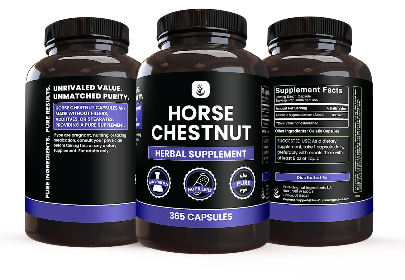 PURE ORIGINAL INGREDIENTS Horse Chestnut Capsule 365