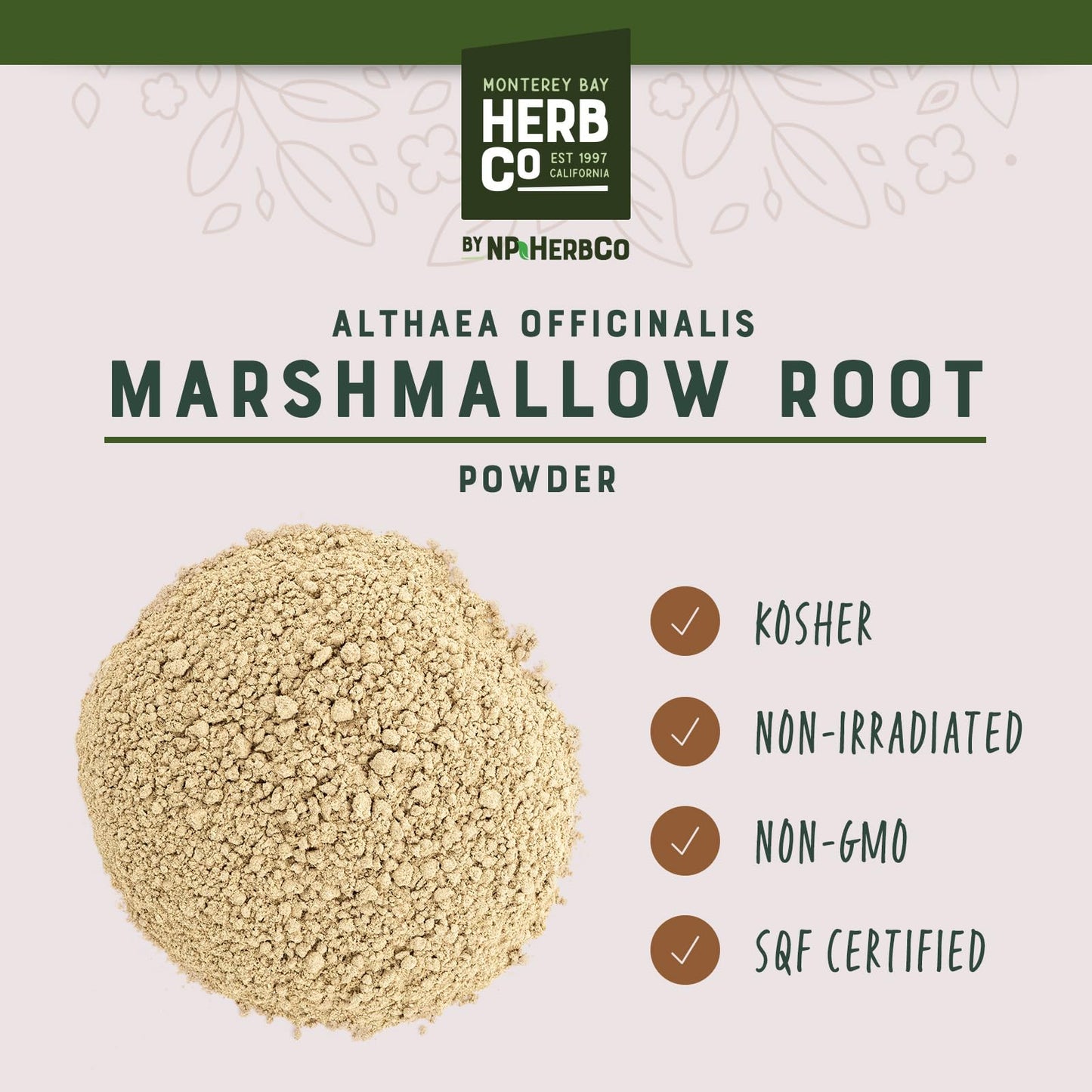 MONTEREY BAY HERB CO Marshmallow Root Powder 16 Ounces