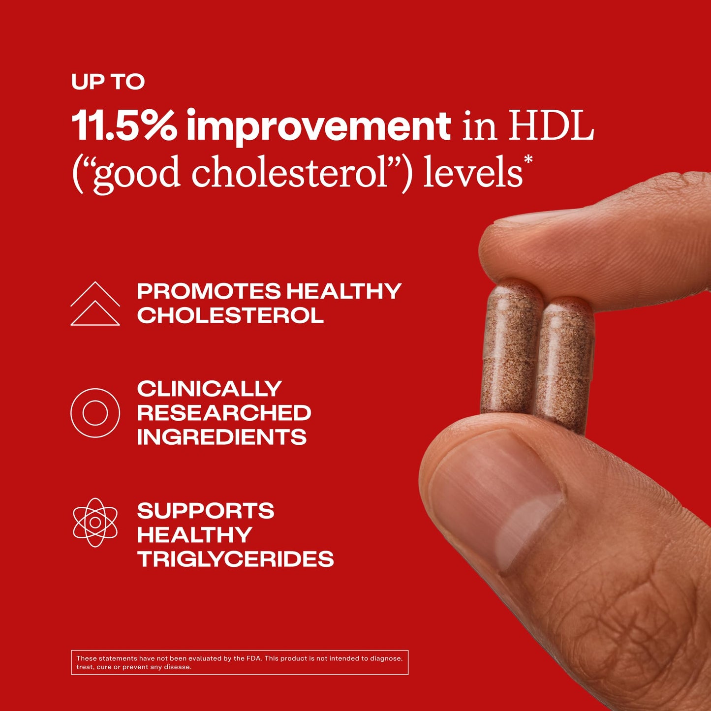 Humann Cholesterol Health Daily Aged Black Garlic Extract & Citrus Bergamot Cholesterol & Lipid Support, 60 Capsules