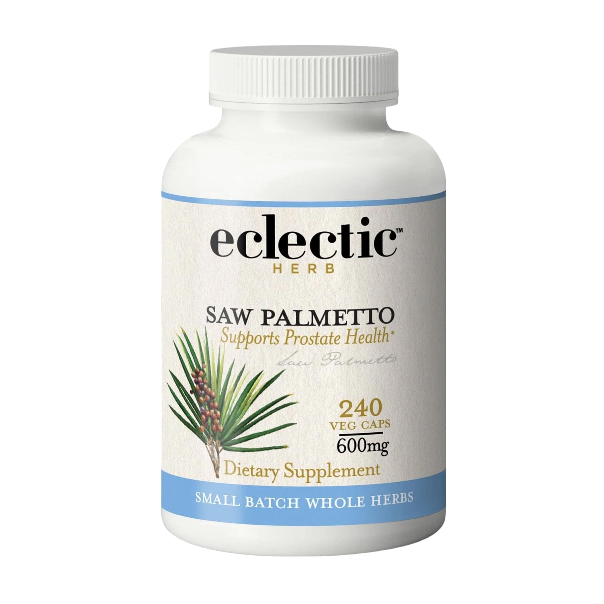 ECLECTIC INSTITUTE Fresh Freeze-Dried Saw Palmetto 600 mg, 240 Capsules