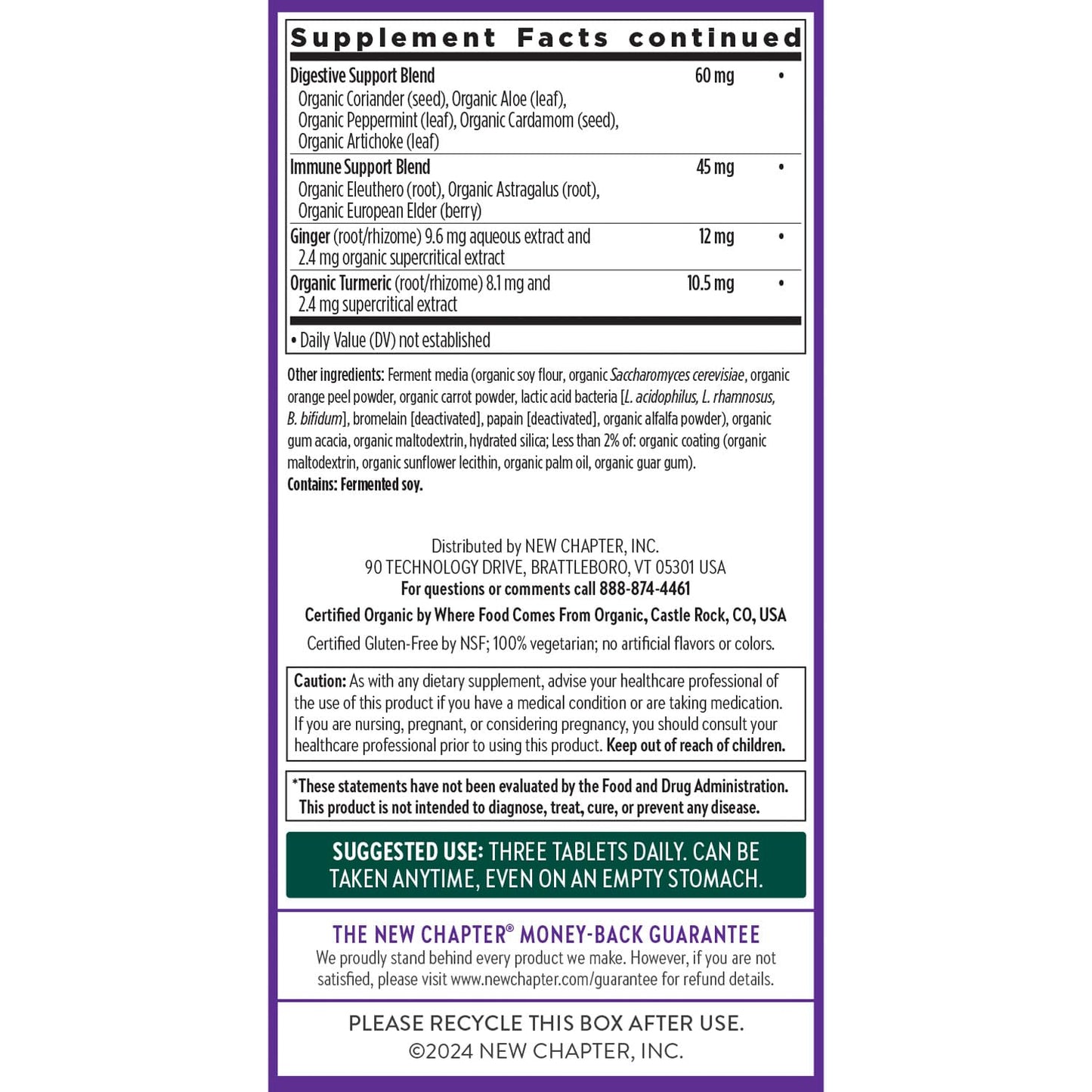 New Chapter Women's Multivitamin 40+ Advanced Formula for Heart, Hormone, Immune & Energy Support, Higher Levels of Whole-Food Fermented B Vitamins +D3, Made Organic Non-GMO Ingredients, Tablets, 192