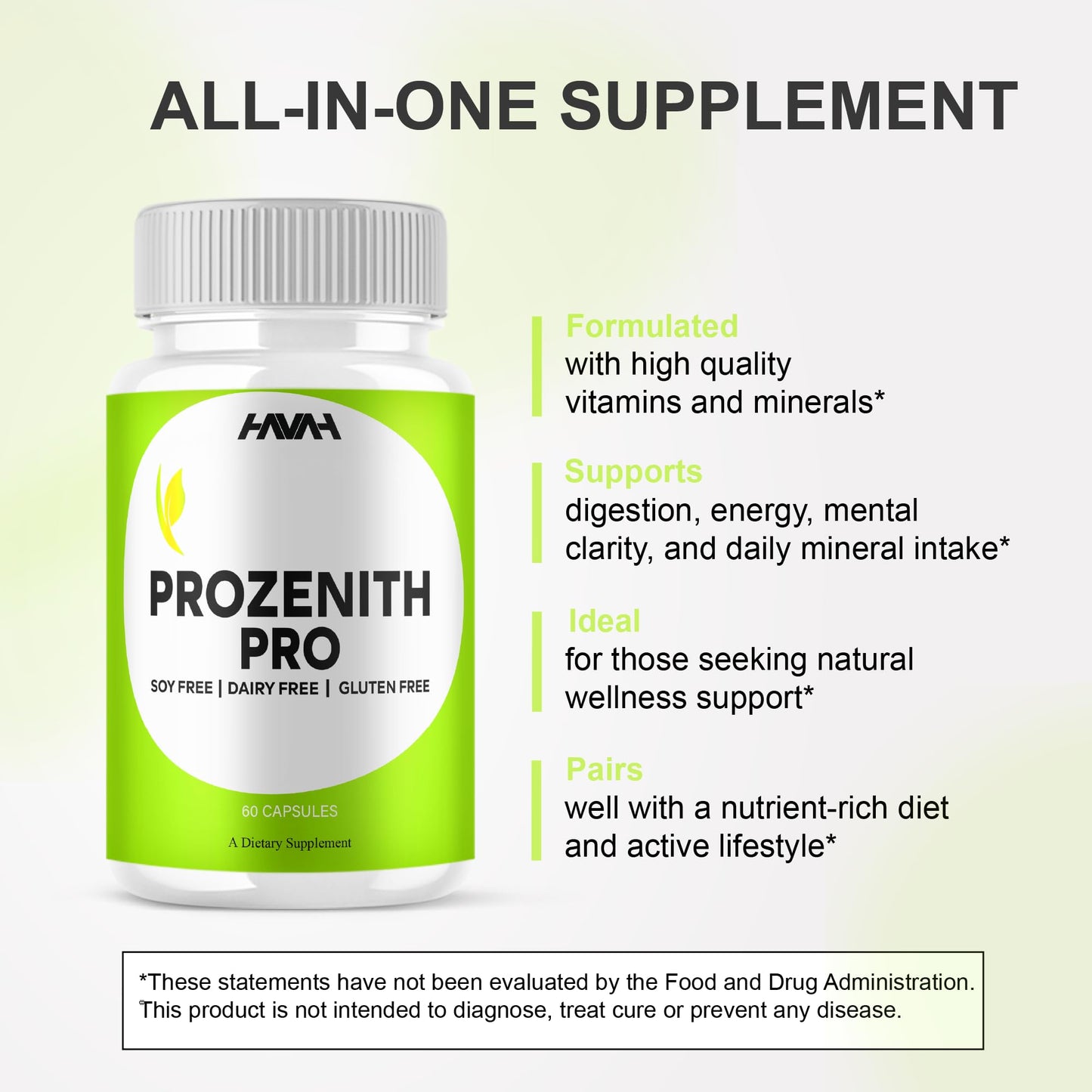 Havah Prozenith Pro Overall Health Support Supplement Capsules 120