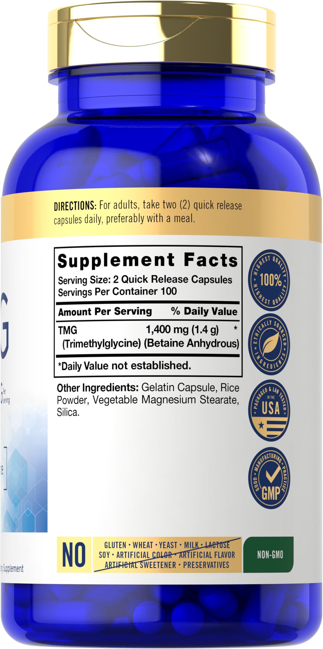 Carlyle TMG Supplement Capsule 200