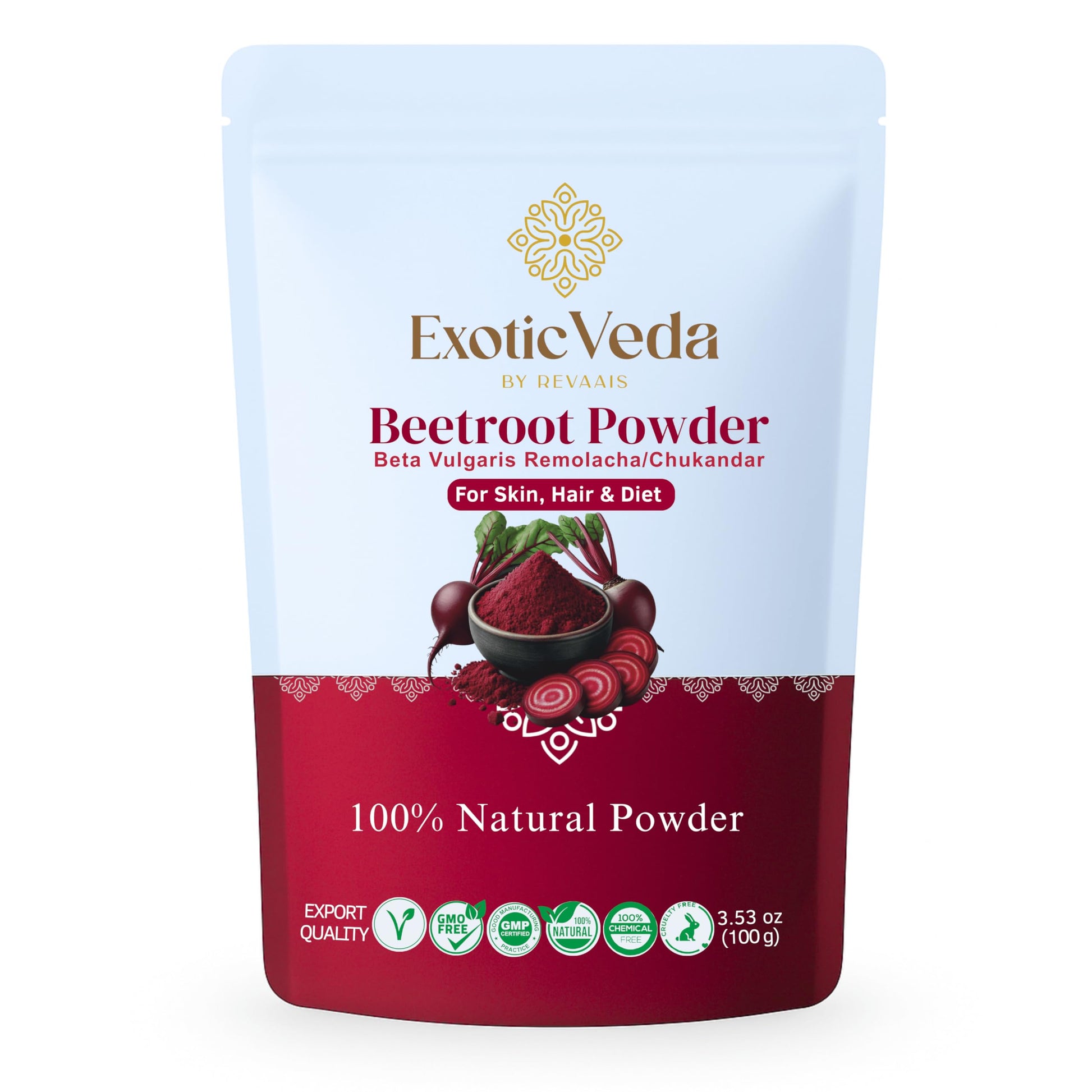 Exotic Veda Organic Beetroot Powder 3.53 oz