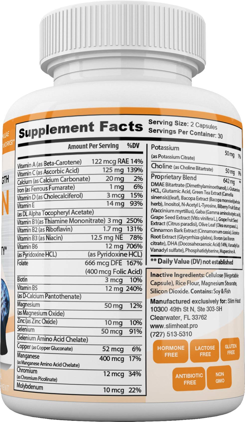 Slim Heat Keto Brain Booster 60 Capsules