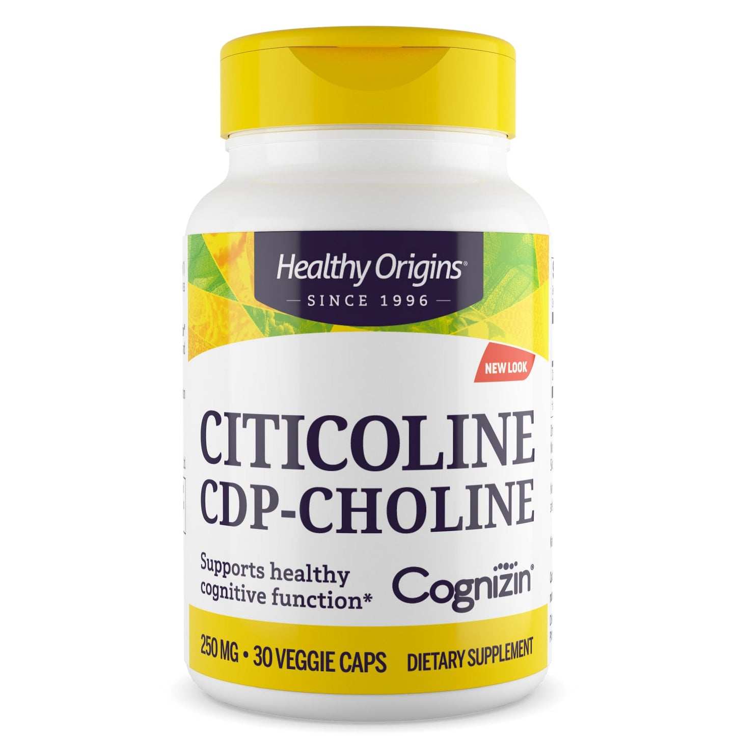 Healthy Origins Cognizin Citicoline 250 mg Capsules, 30 Veggie Capsules