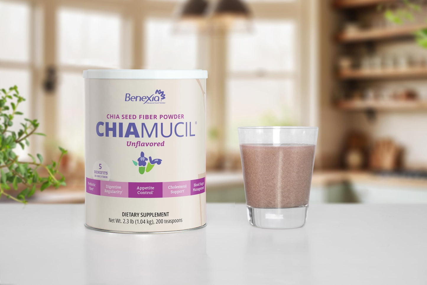 BENEXIA Chiamucil Prebiotic Chia Fiber Powder & Inulin, 36.7