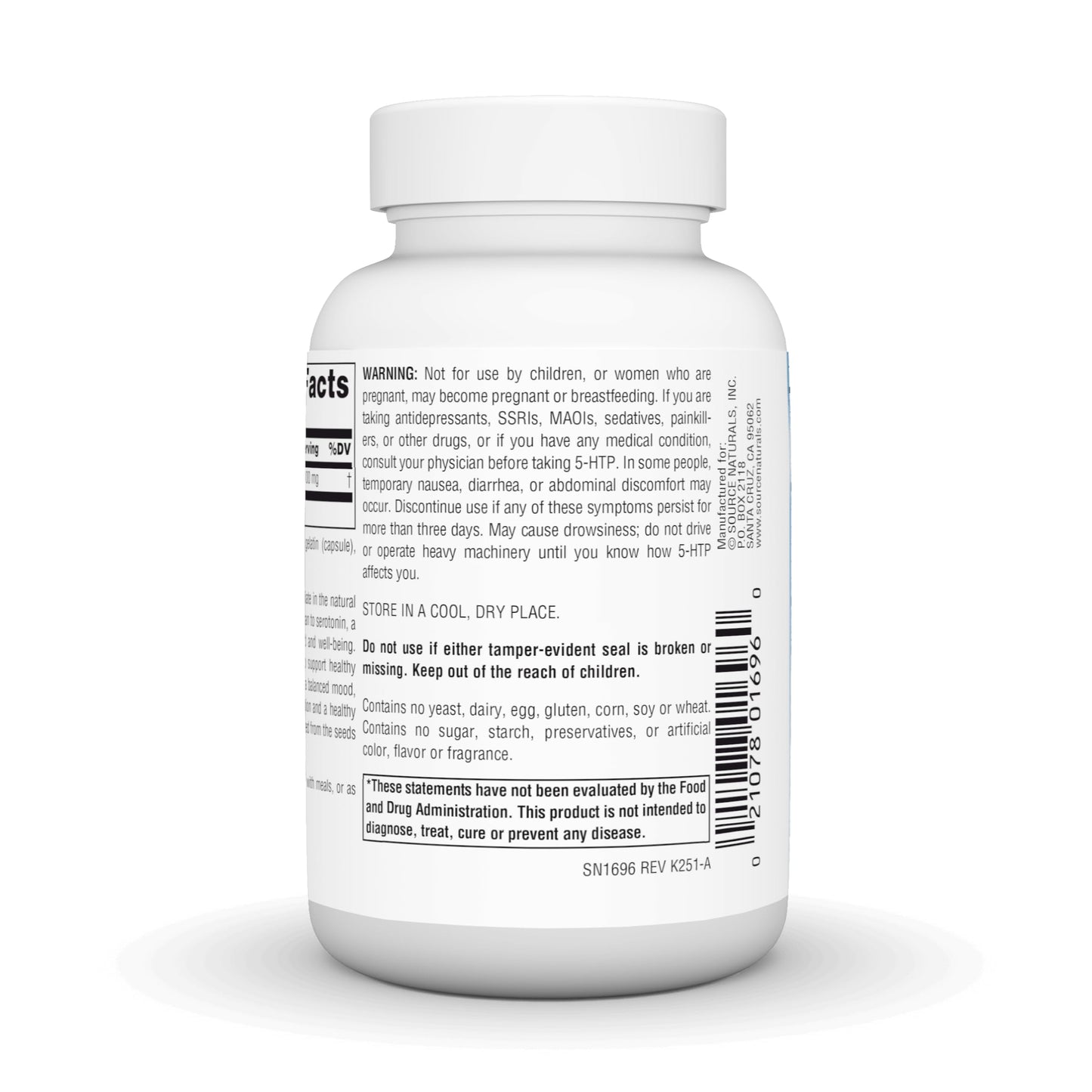 Source Naturals Serene Science 5-HTP, Balanced Mood* - 100 mg - 120 Capsules