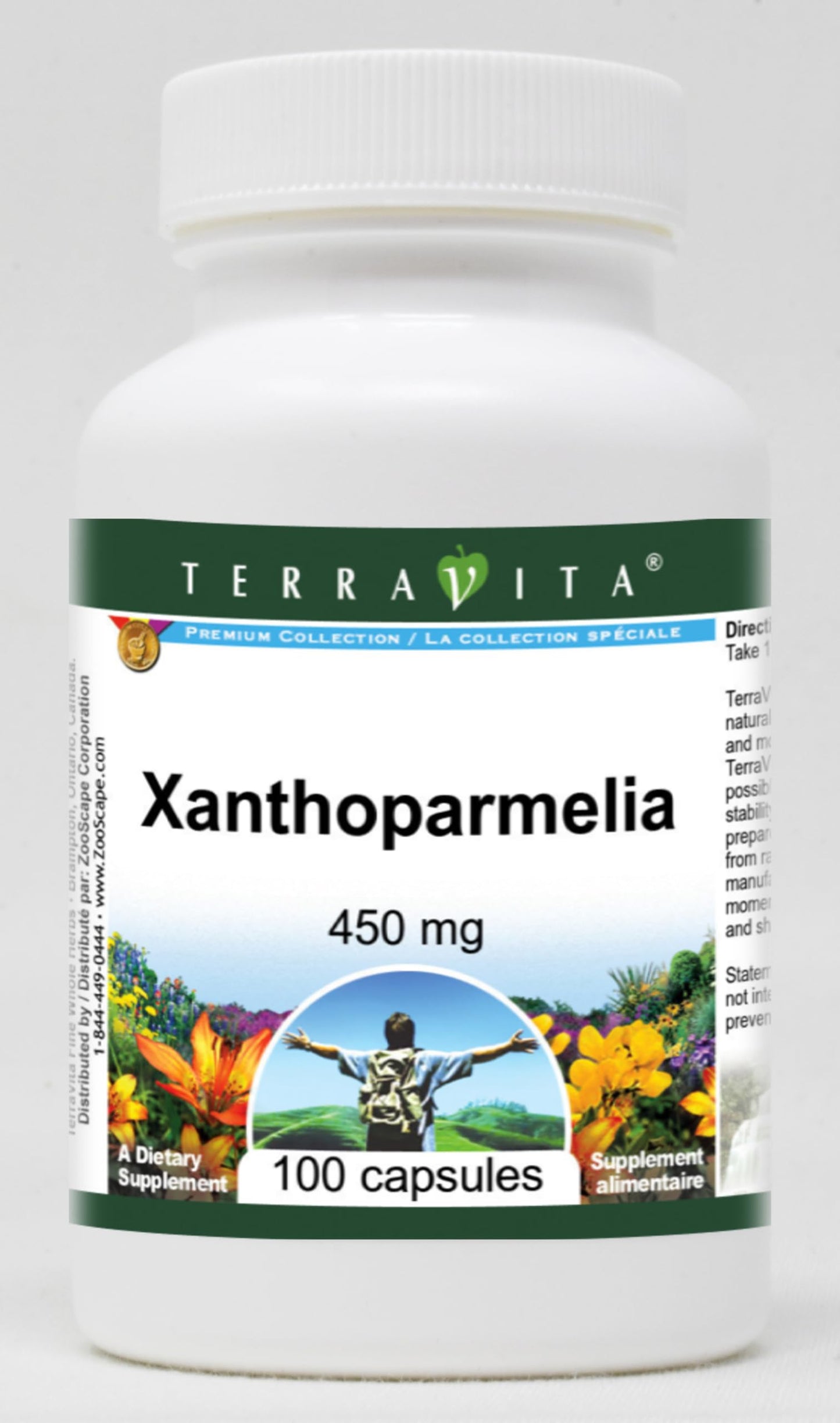 Terravita Xanthoparmelia 450 mg Capsules, 100 Count