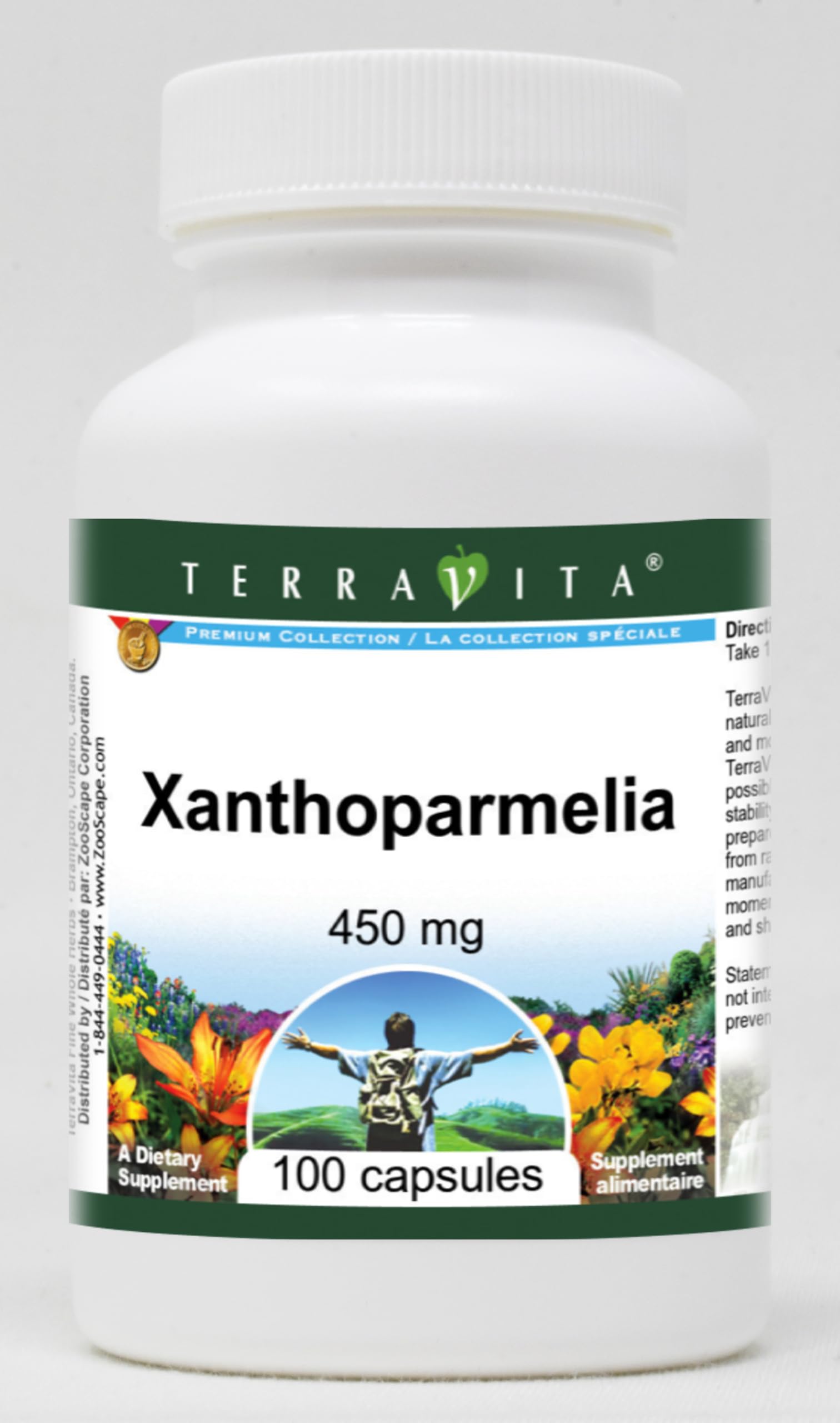 Terravita Xanthoparmelia 450 mg Capsules, 100 Count