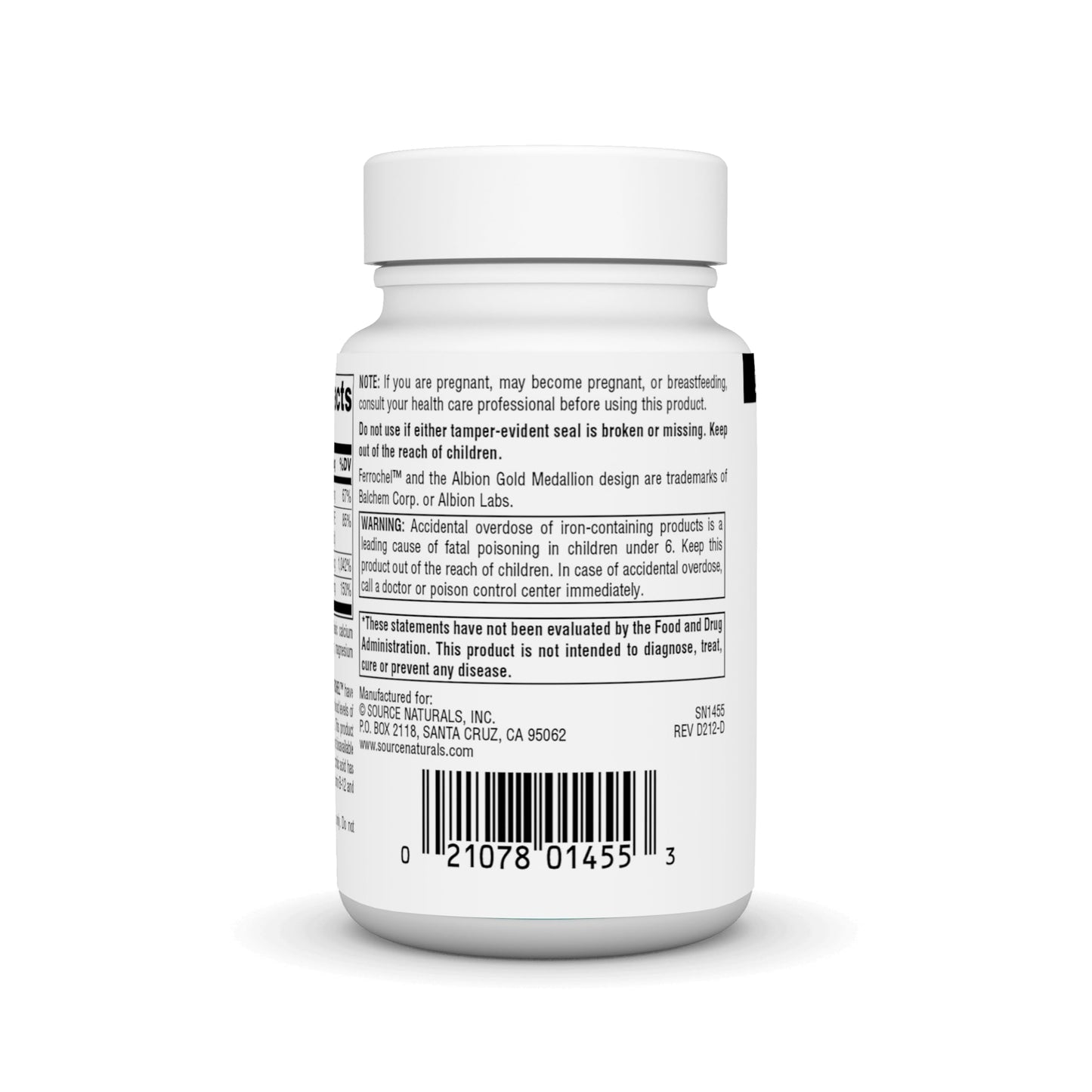 Source Naturals Advanced Ferrochel 90 Tablets