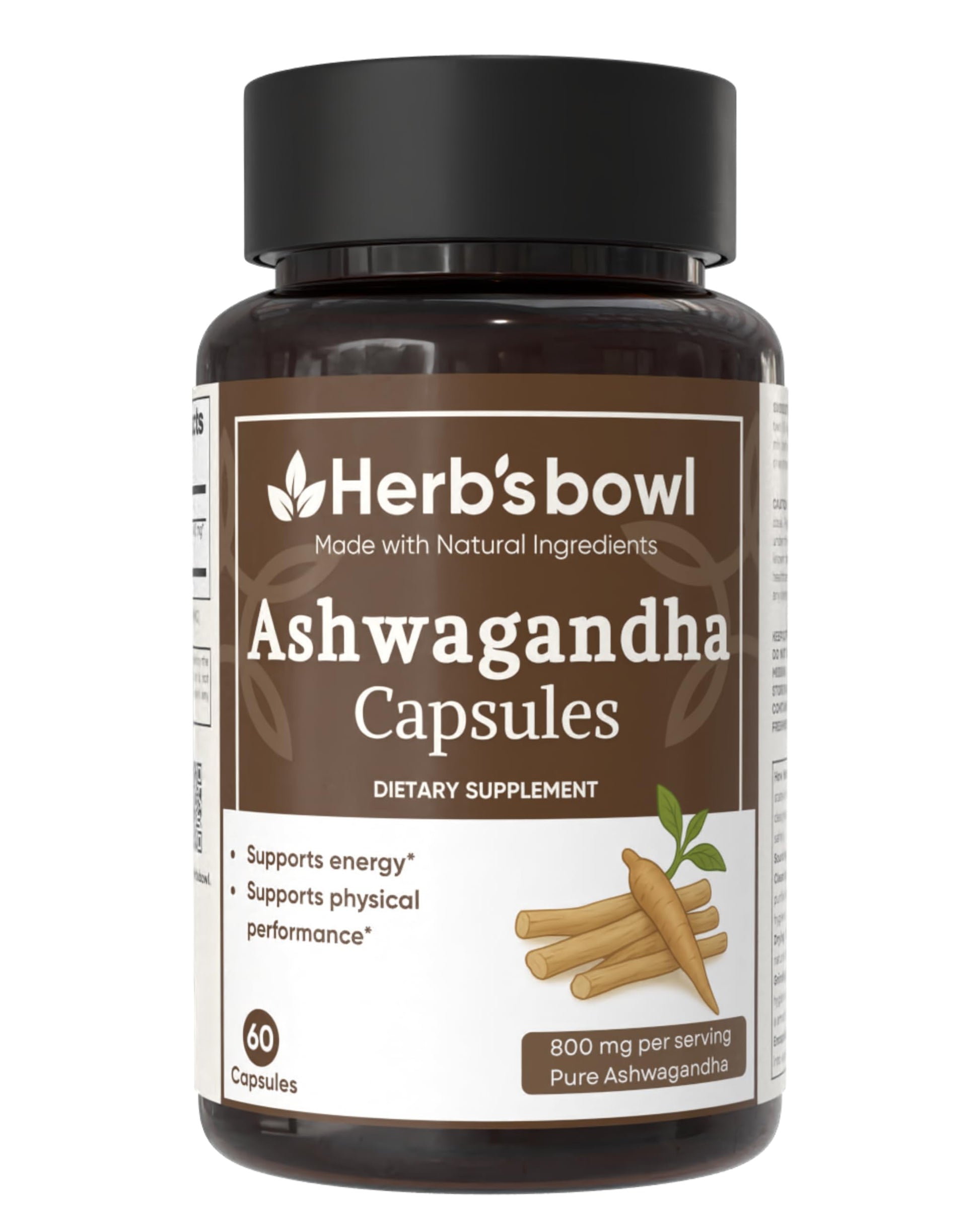 Herb'sbowl Ashwagandha Capsules, 60 Veggie Capsules