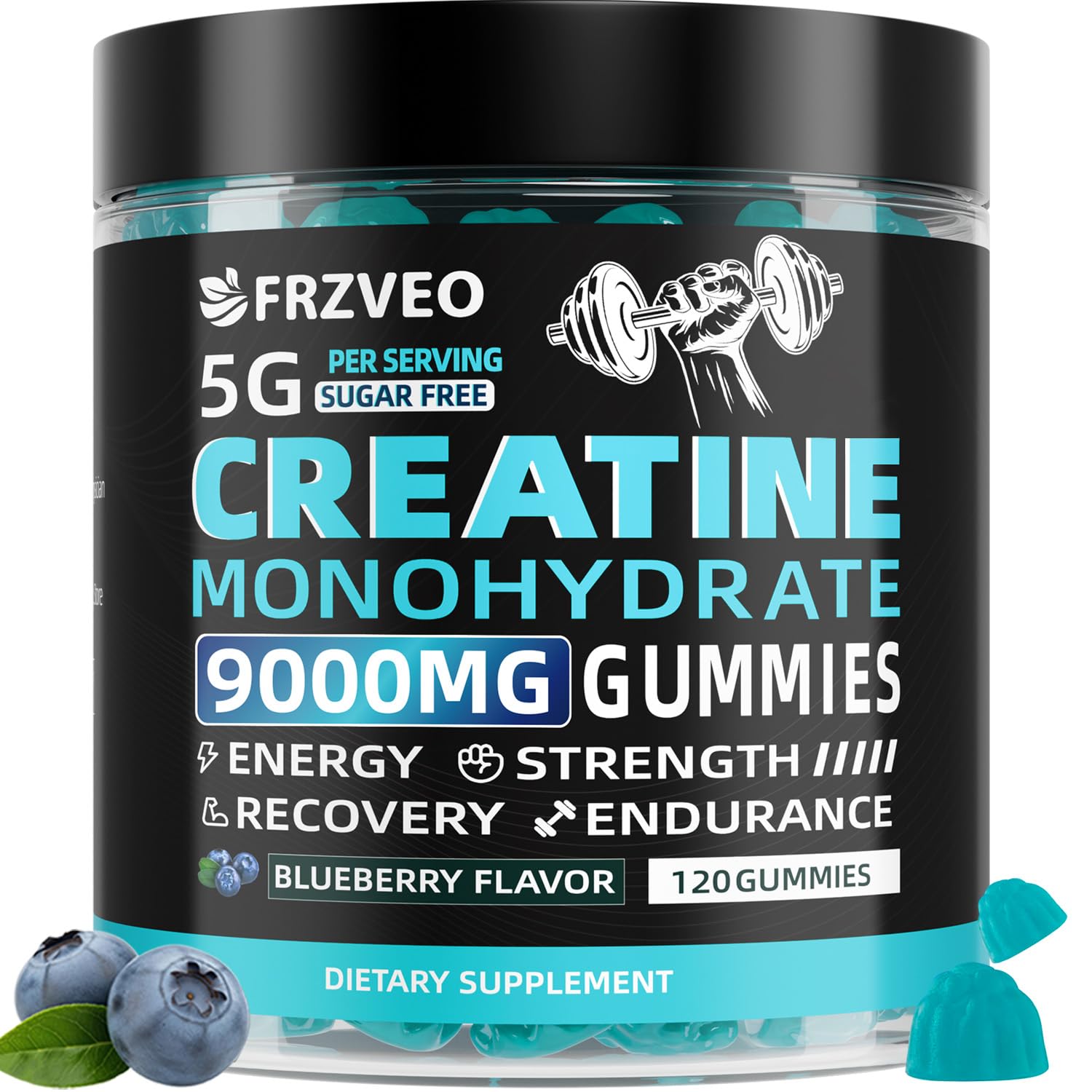 FRZVEO Creatine Monohydrate Gummies 120 Count