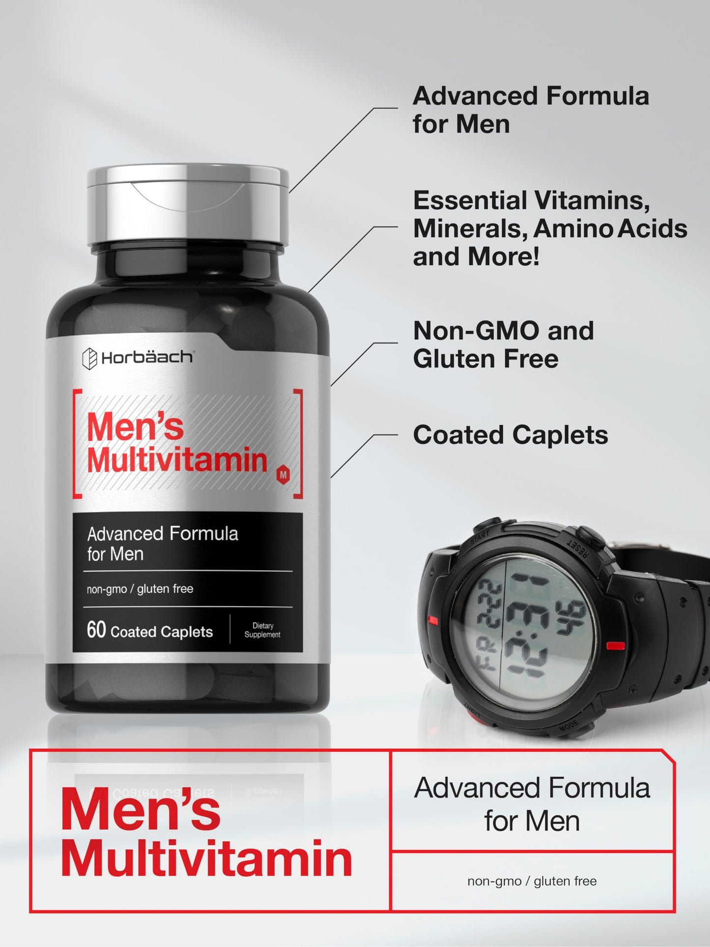 Horbäach Mens Multivitamin Caplets 60