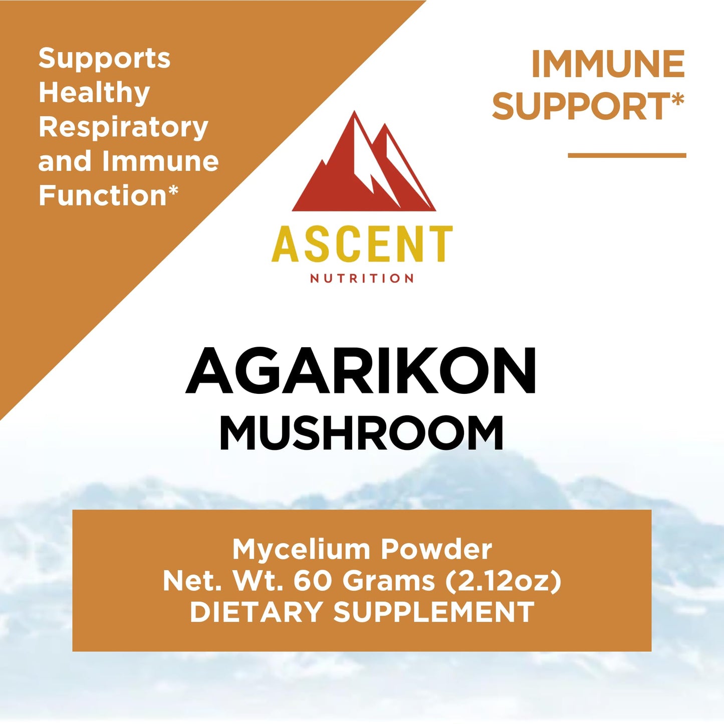 Ascent Nutrition Organic Agarikon Mushroom Powder, 2.12 oz