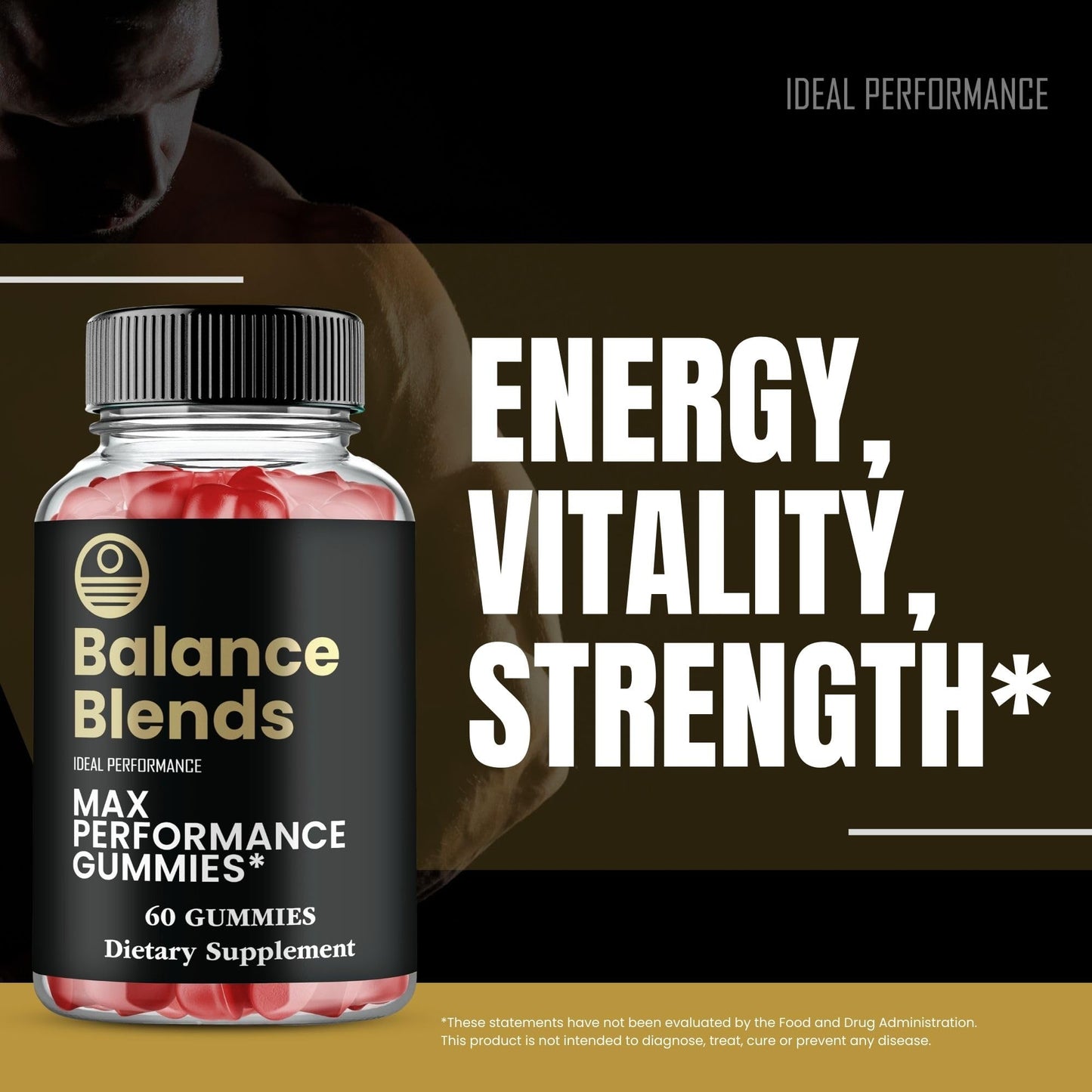 IDEAL PERFORMANCE Balance Blends Male Performance Gummies, 120 Gummies