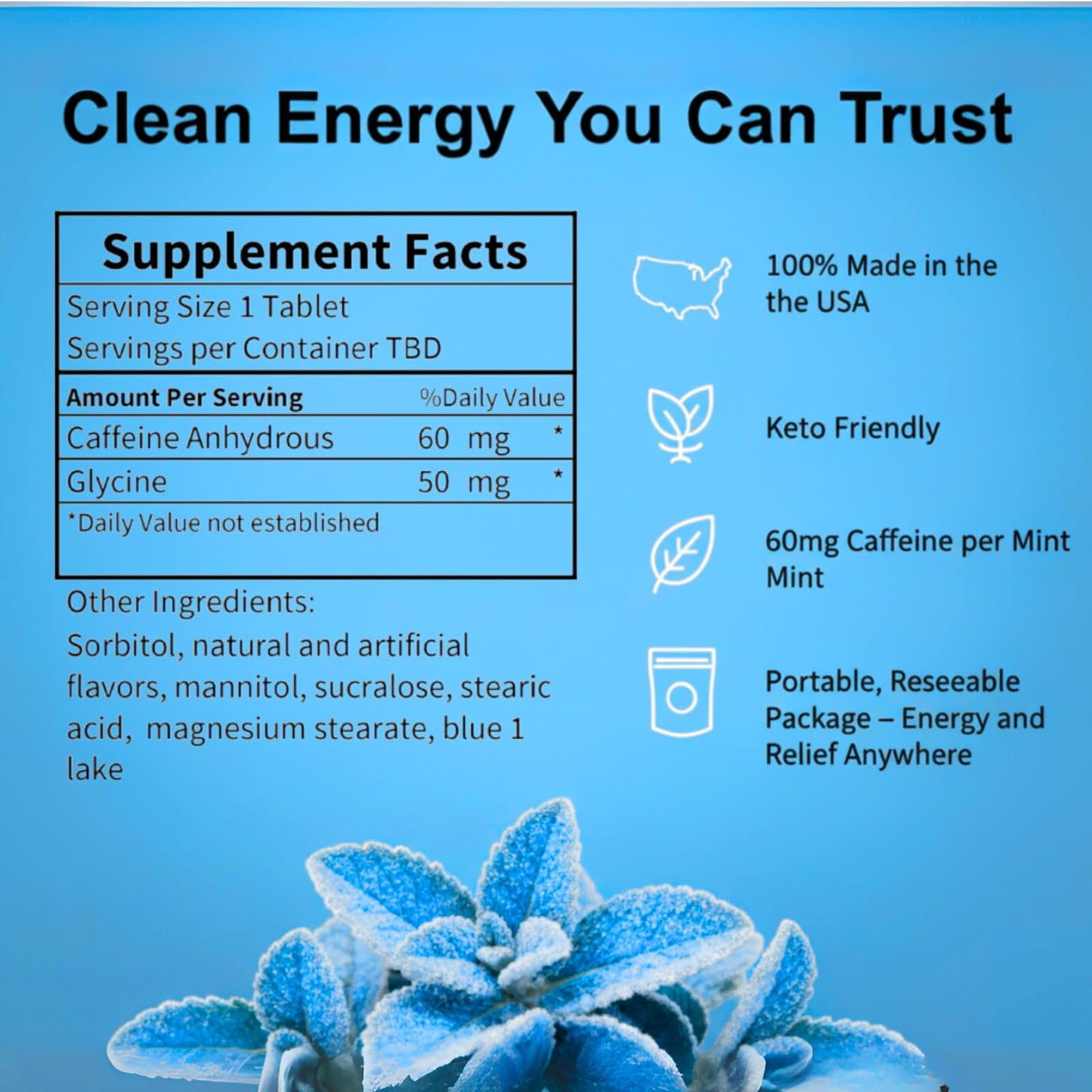 Rally Energy Caffeine Mints 30 Tablets
