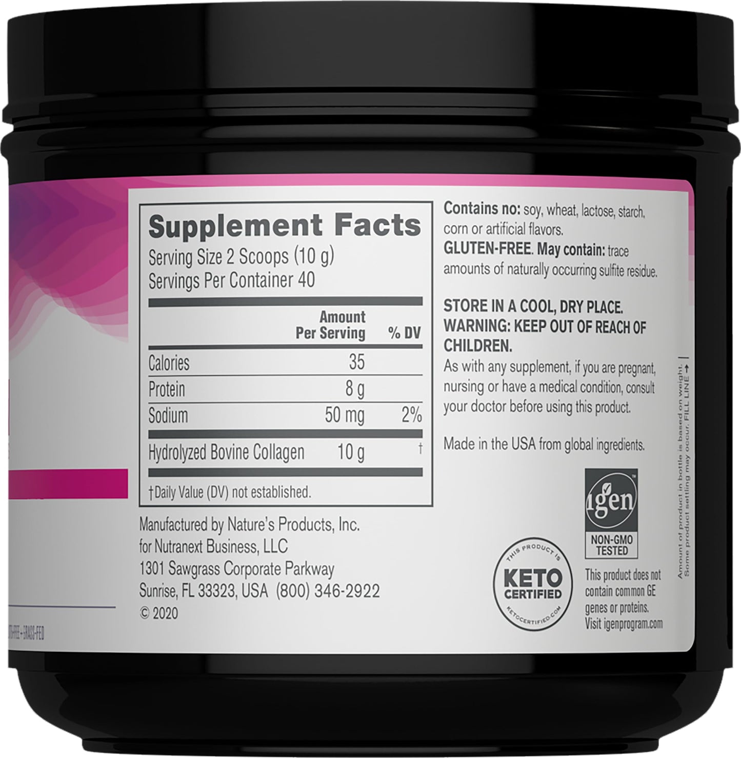 NeoCell Grassfed Collagen Peptides Powder, 14 oz