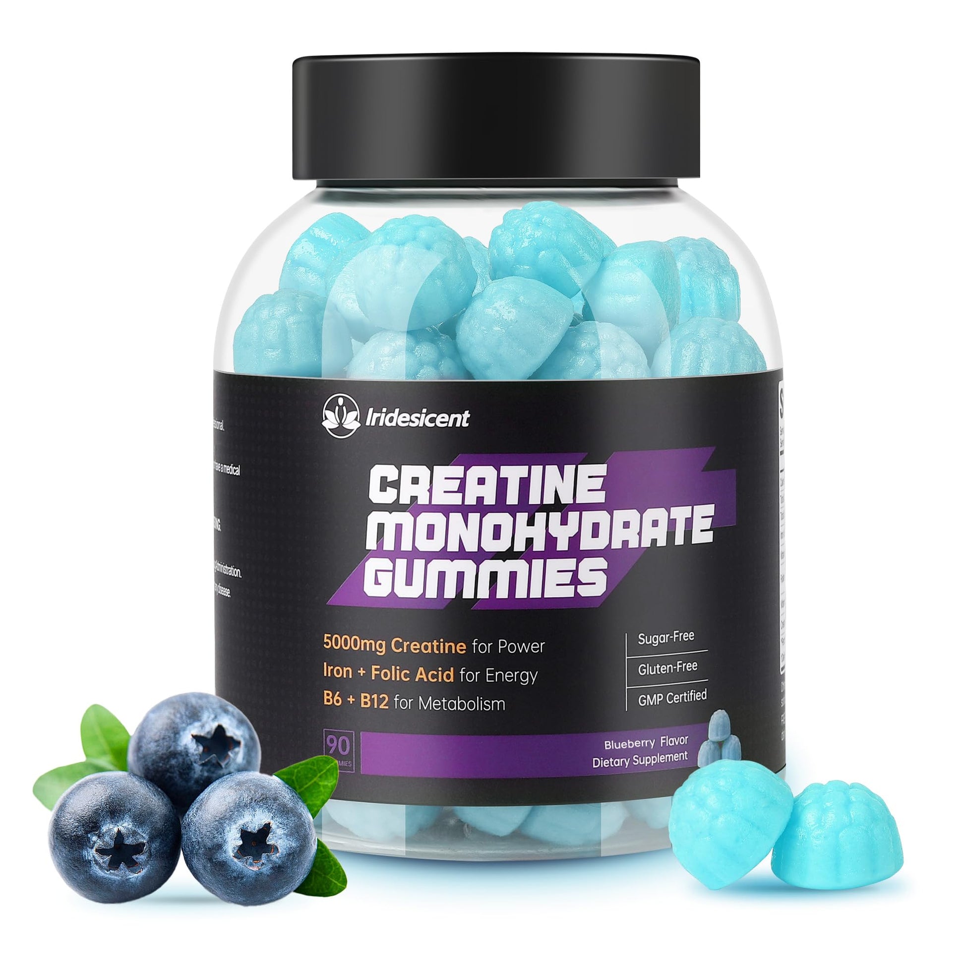 IRIDESICENT Creatine Monohydrate Gummies, 90 Count