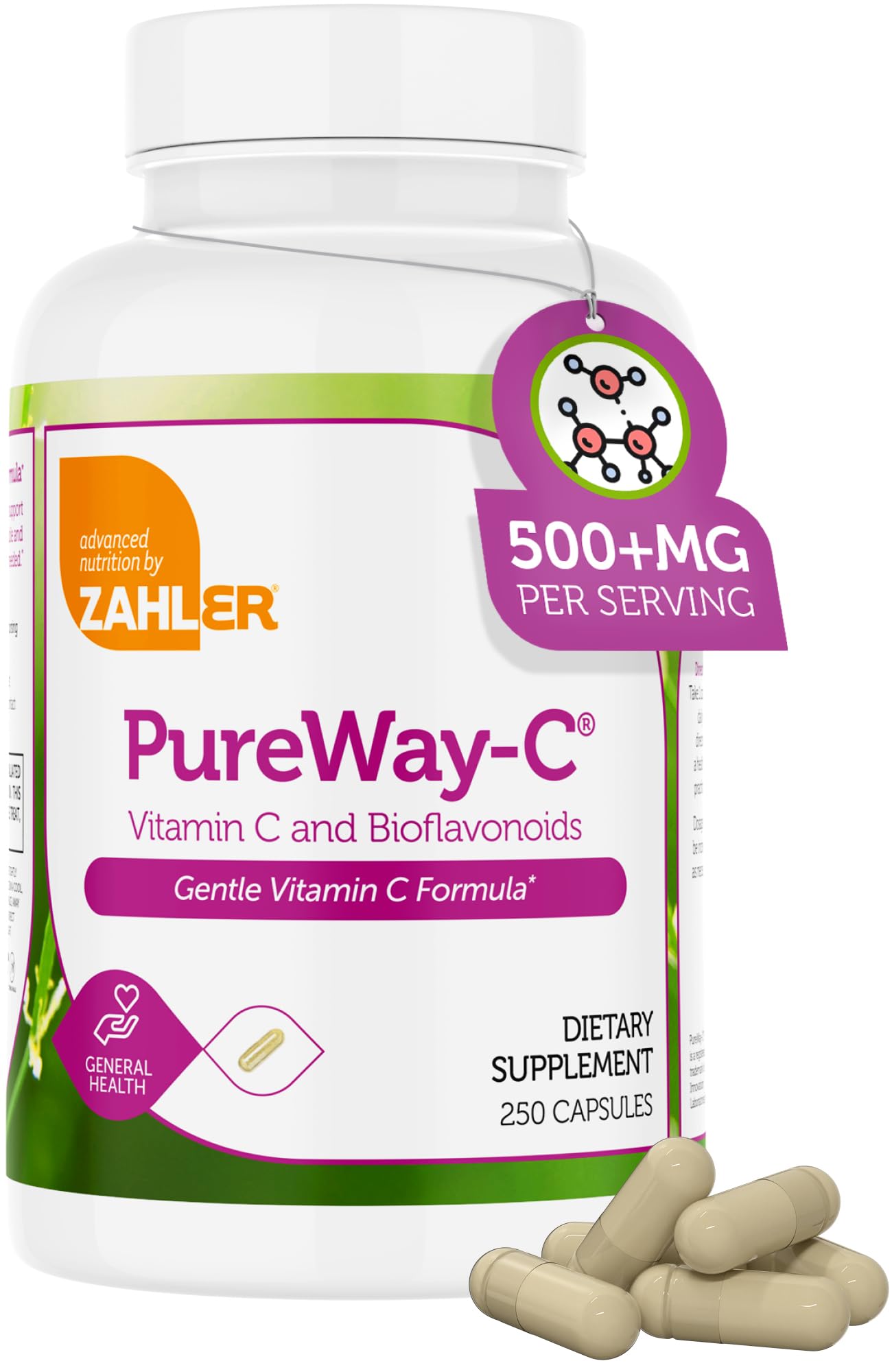 Zahler Vitamin C 500mg Capsule 250 Count