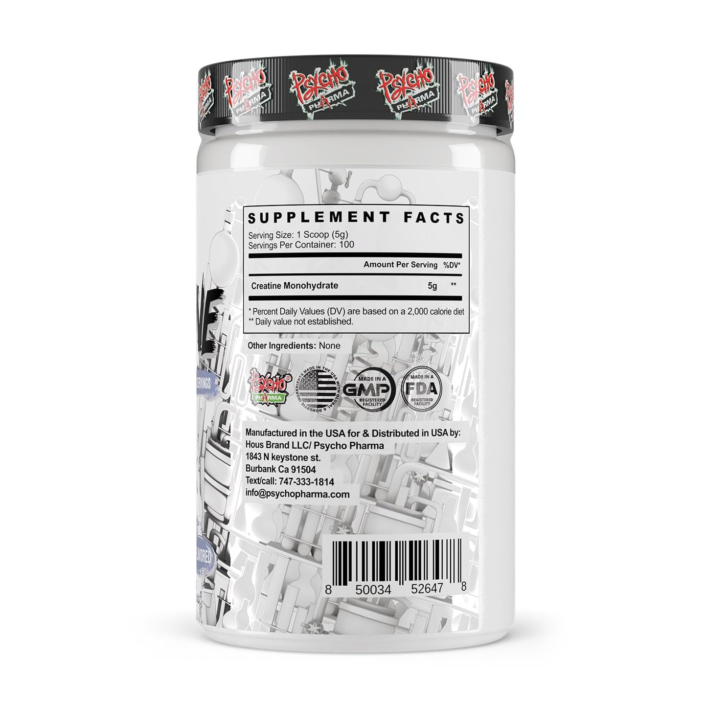 Psycho Pharma Creatine Monohydrate Powder 10.6 oz