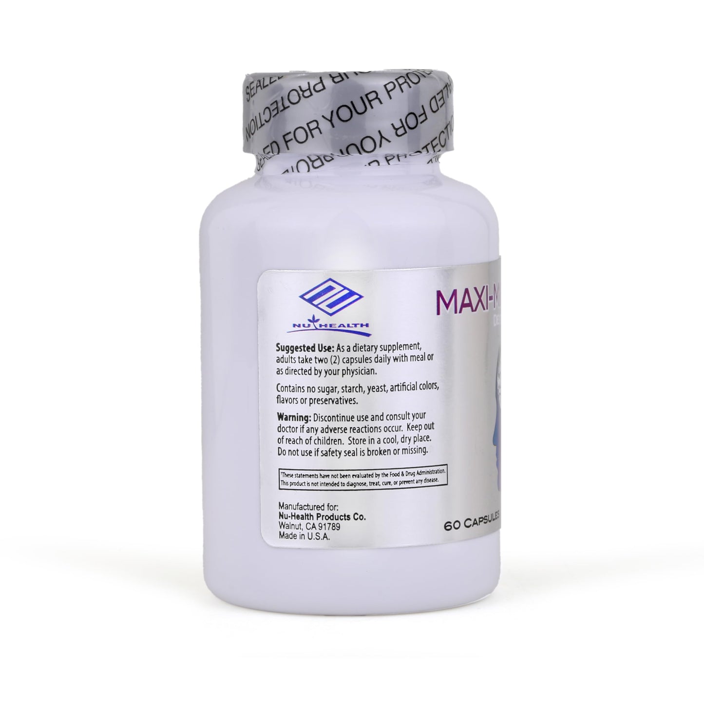 Nu-Health Maxi Memory Brain Supplements for Memory and Focus Softgels 200 Count