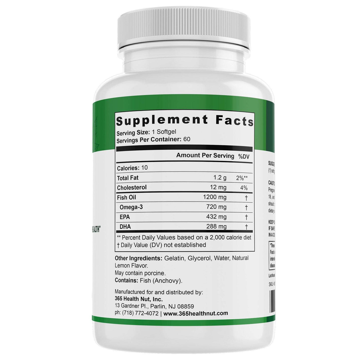 Generic Fish Oil Capsule, 60 Count