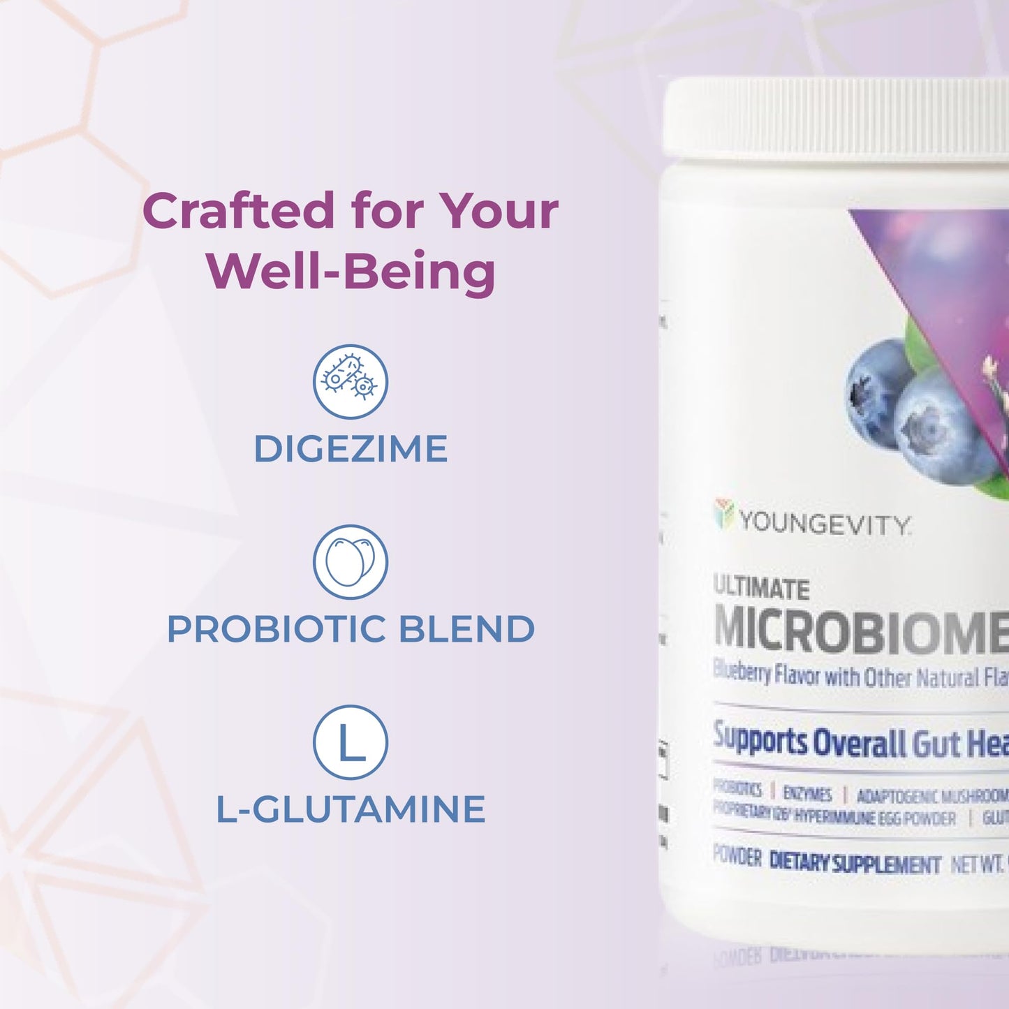 Youngevity Ultimate Microbiome - Prebiotic, Probiotic & Postbiotic Gut Health Supplement Powder, 9.1 oz