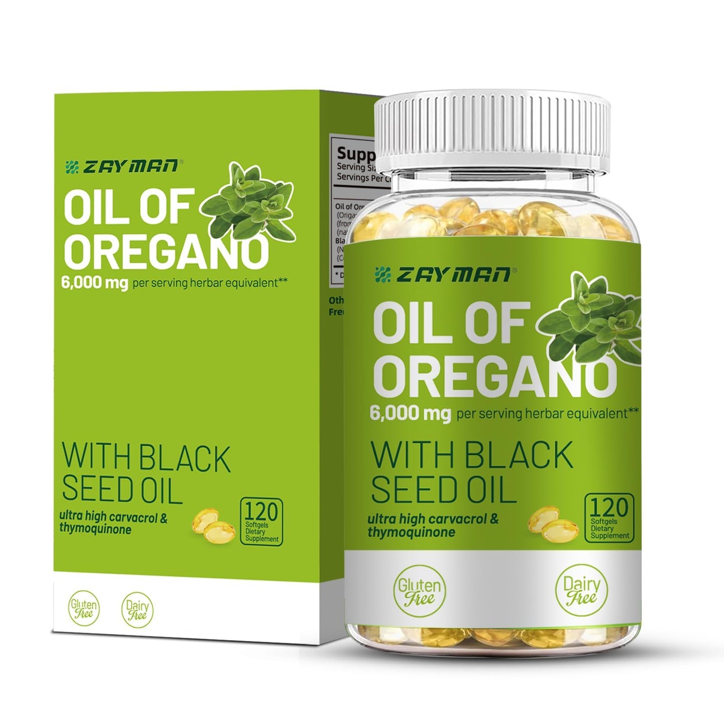 ZAYMAN Oil of Oregano Softgels 120 Softgels