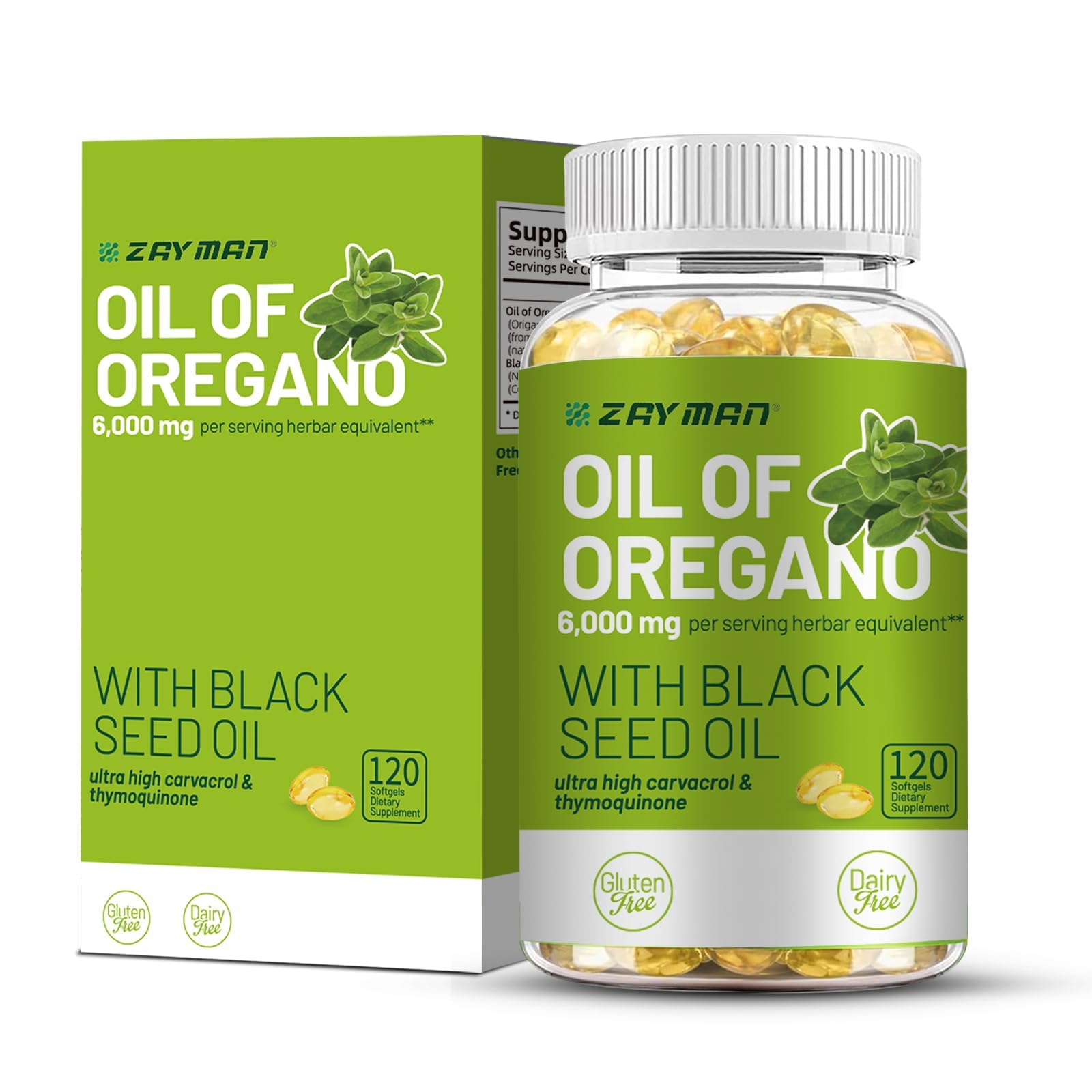 ZAYMAN Oil of Oregano Softgels 120 Softgels
