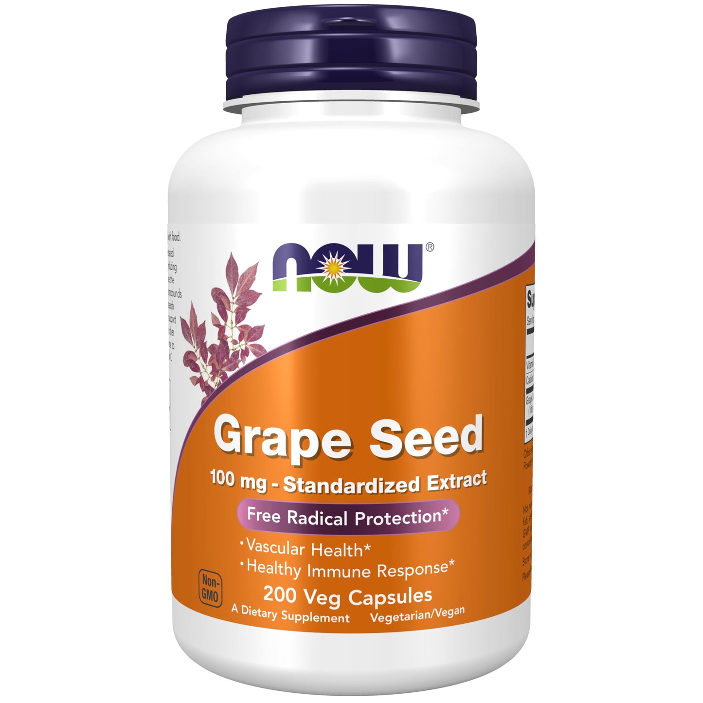 NOW Foods Grape Seed Extract Capsules, 200 Veg Capsules