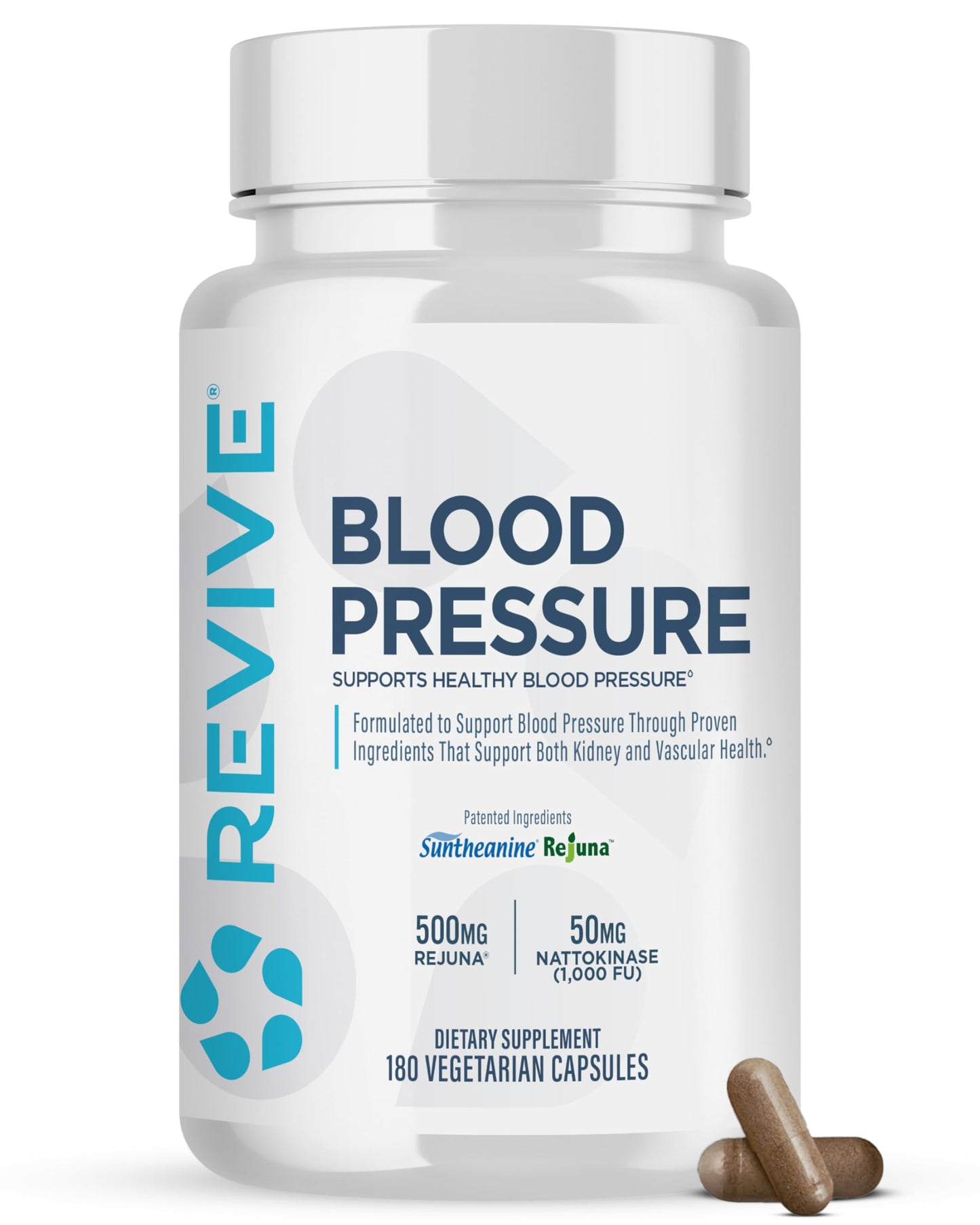 Revive Blood Pressure Support Supplement Capsules 180 Count
