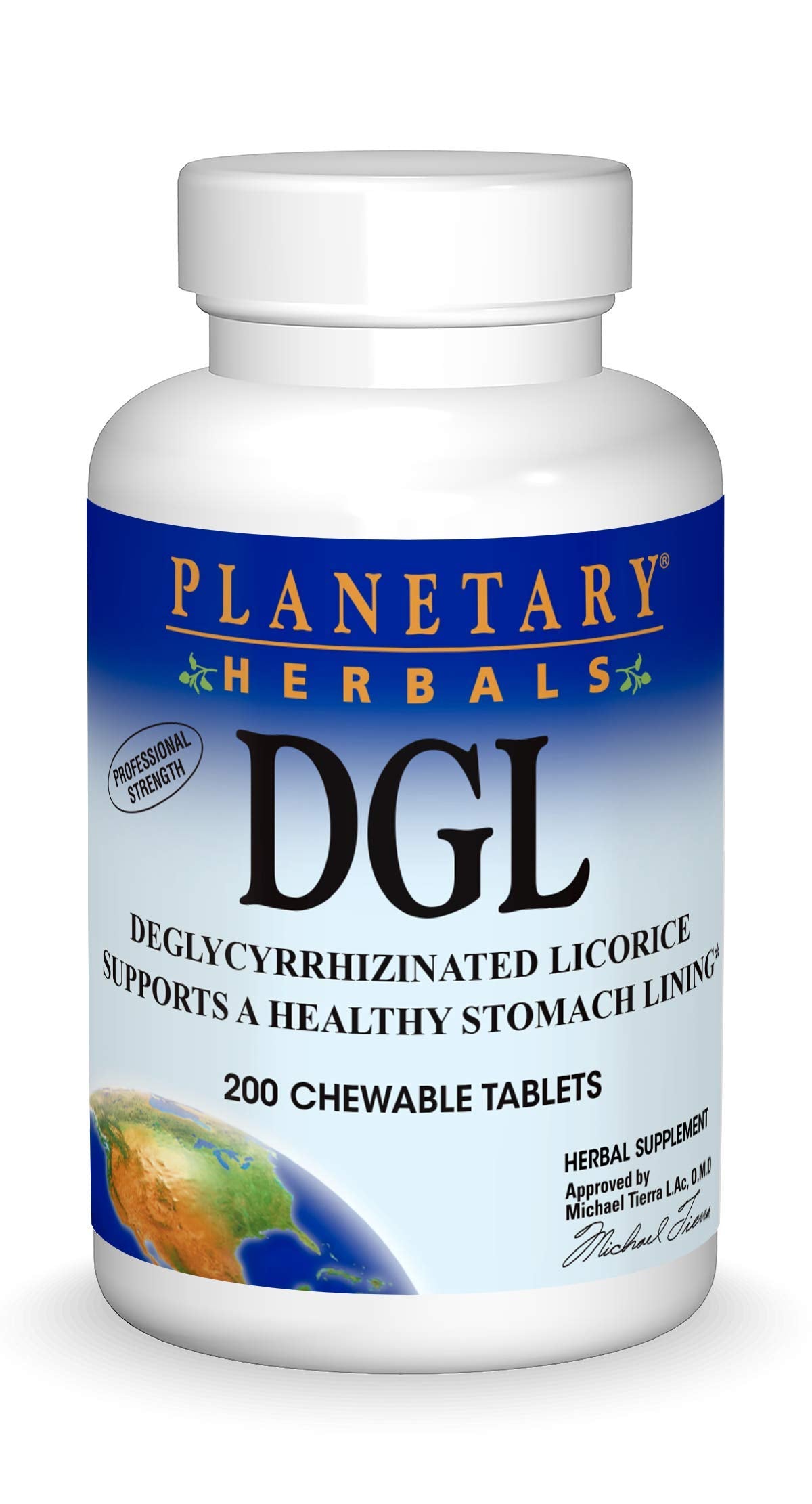 Planetary Herbals DGL Deglycyrrhizinated Licorice Tablets 200