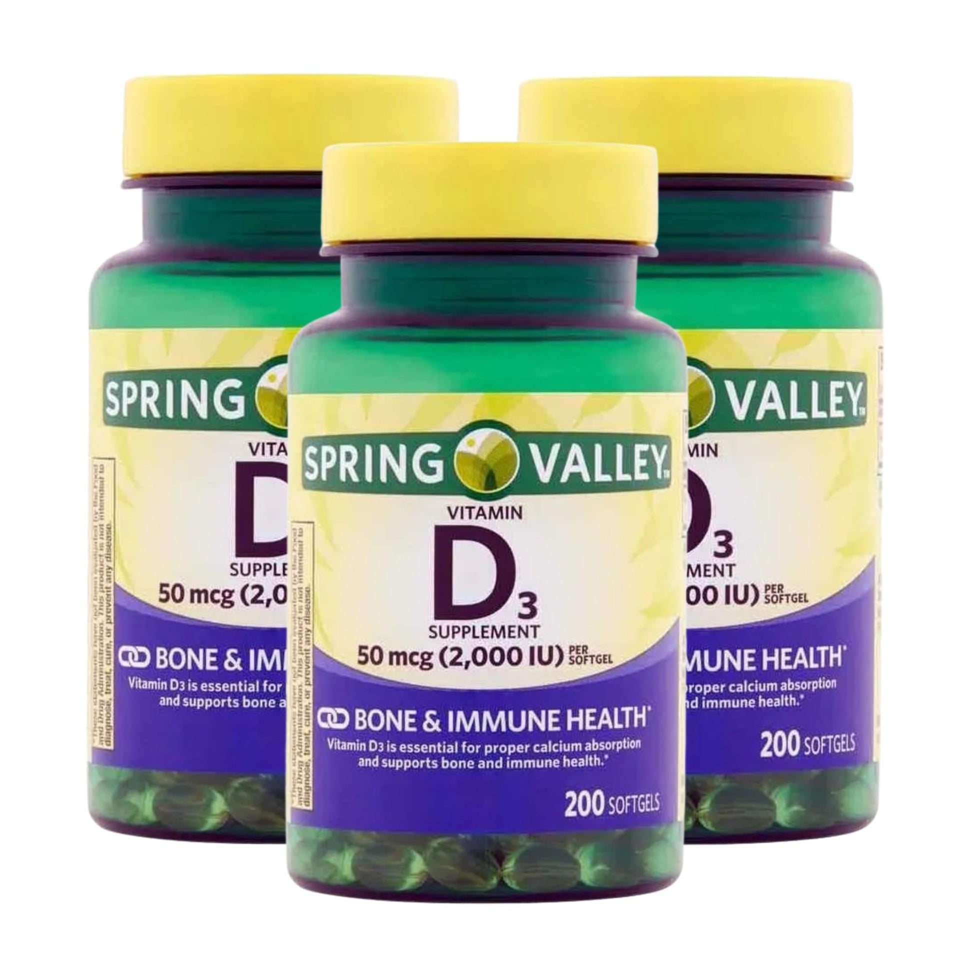 Unique Bundle Store Vitamin D3 50 mcg (2000IU) Softgels 600