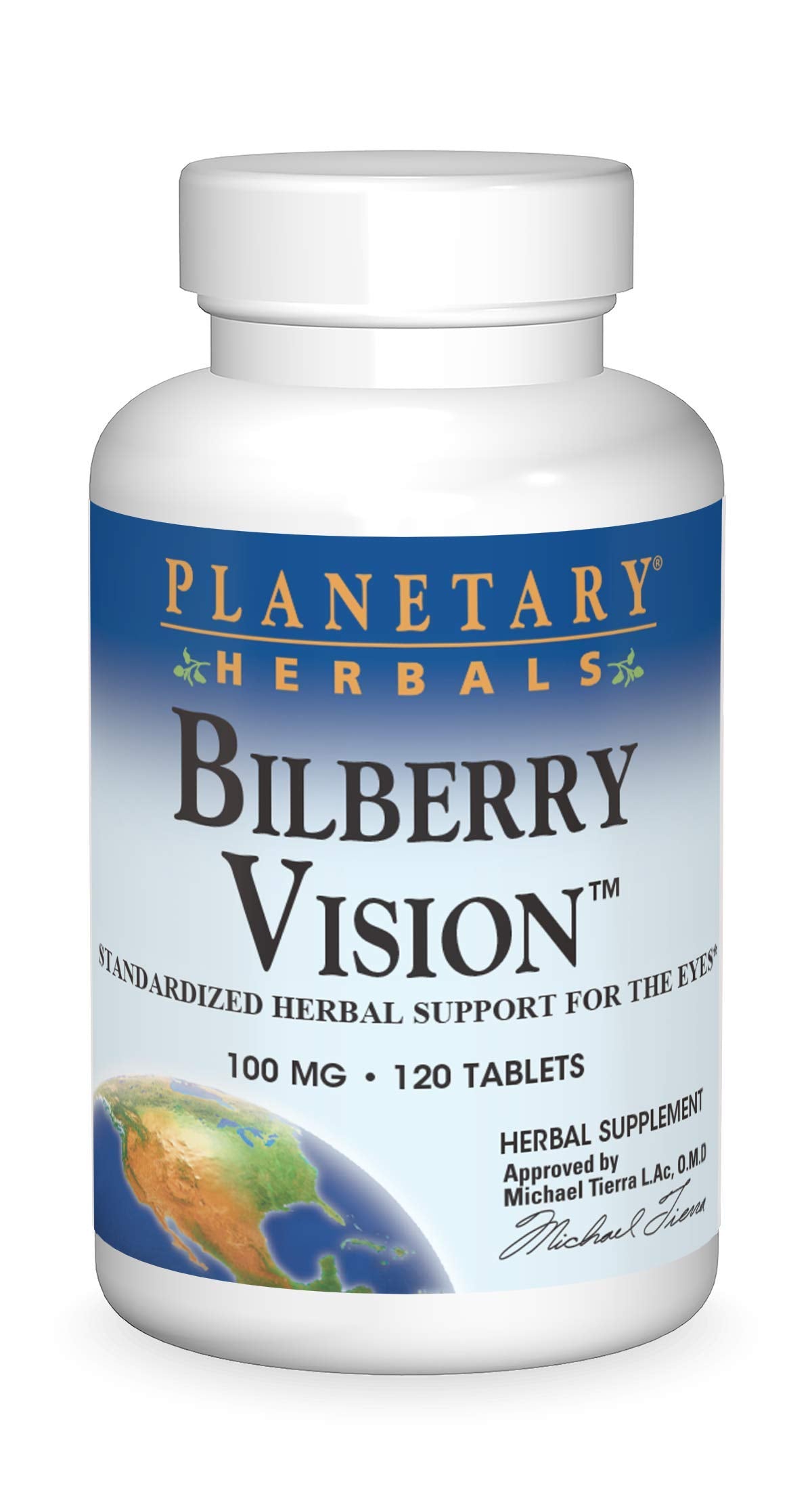 Planetary Herbals Bilberry Vision Tablets 120 Count