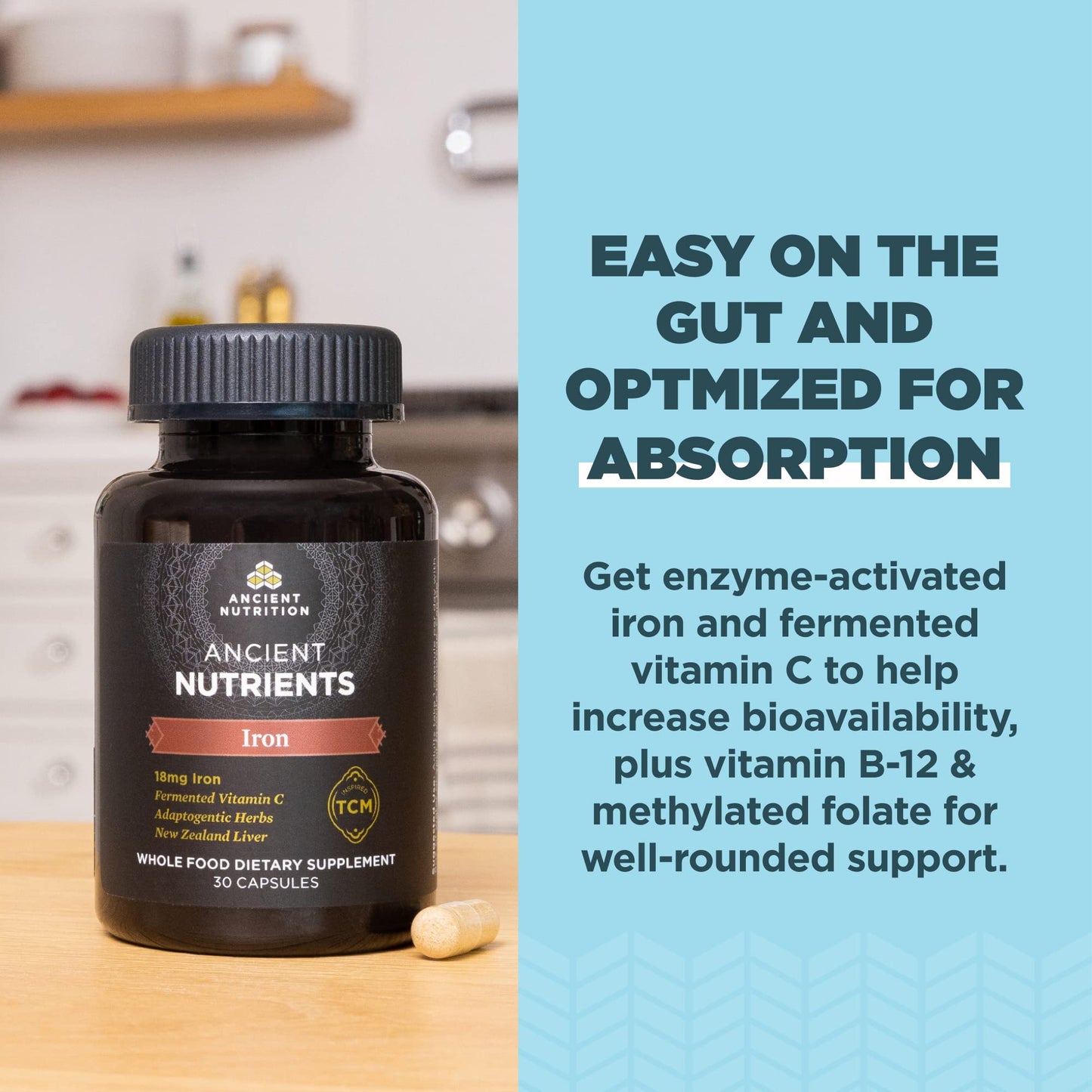 Ancient Nutrition Iron Capsules, 1 Count