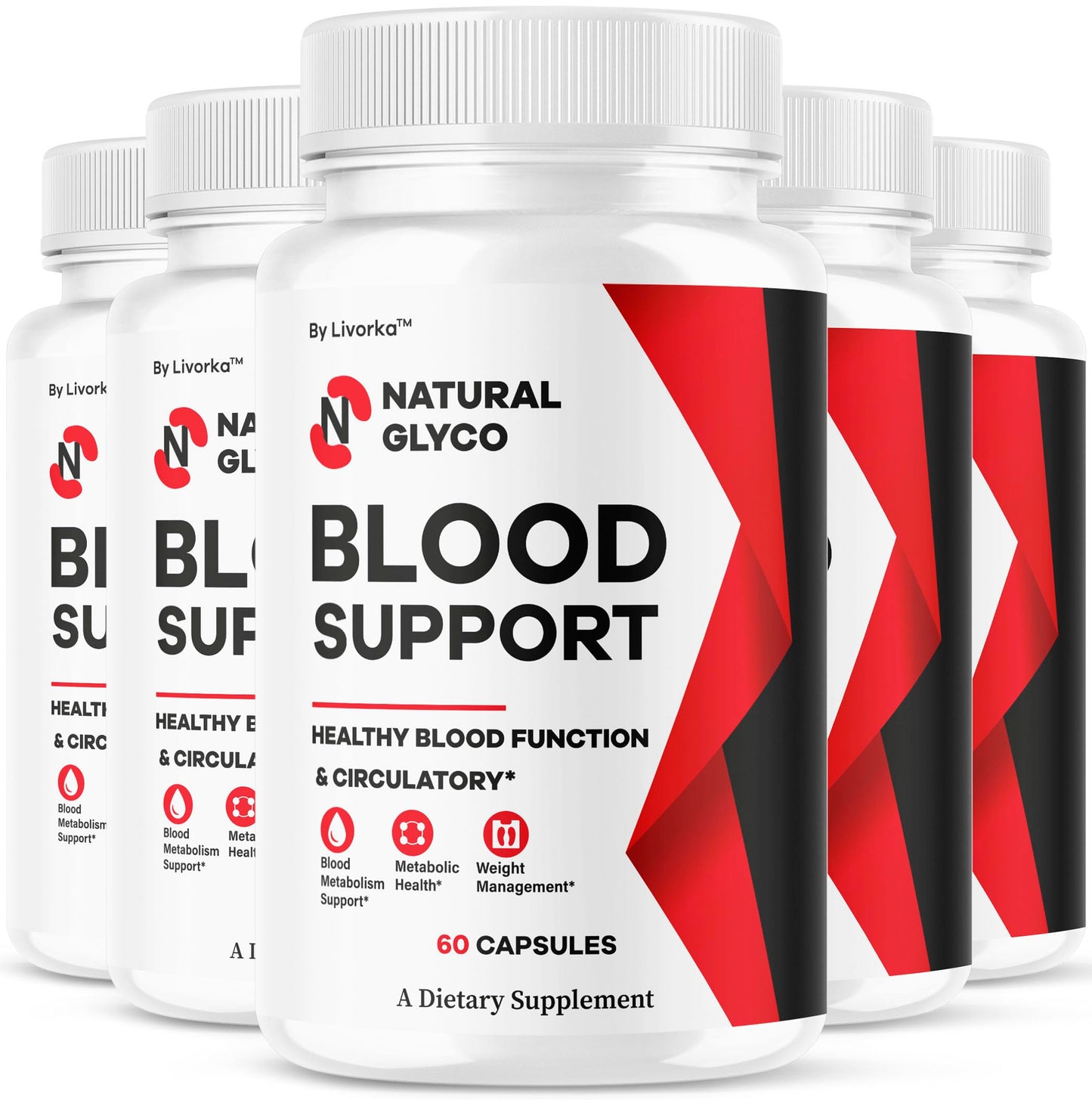 LIVORKA Natural Glyco Support Glycogen Supplement Premium Advanced Formula Capsules, 300 Capsules