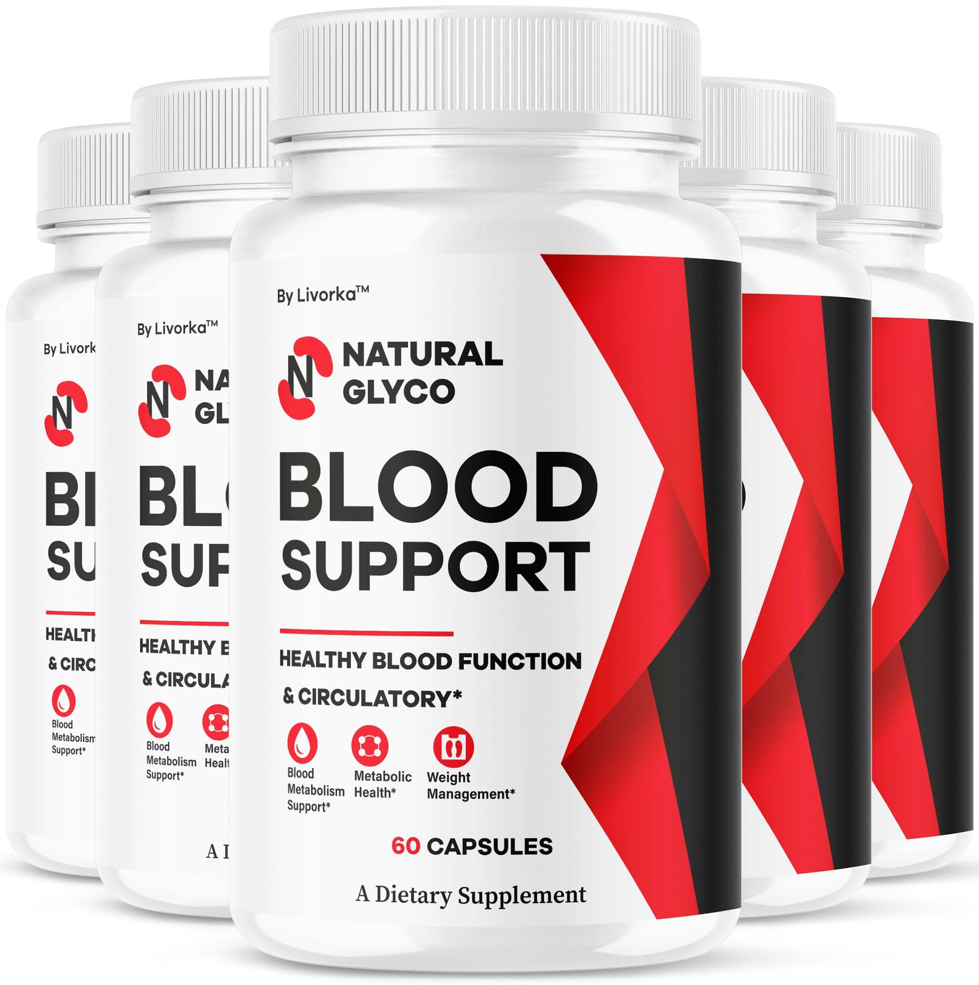 LIVORKA Natural Glyco Support Glycogen Supplement Premium Advanced Formula Capsules, 300 Capsules
