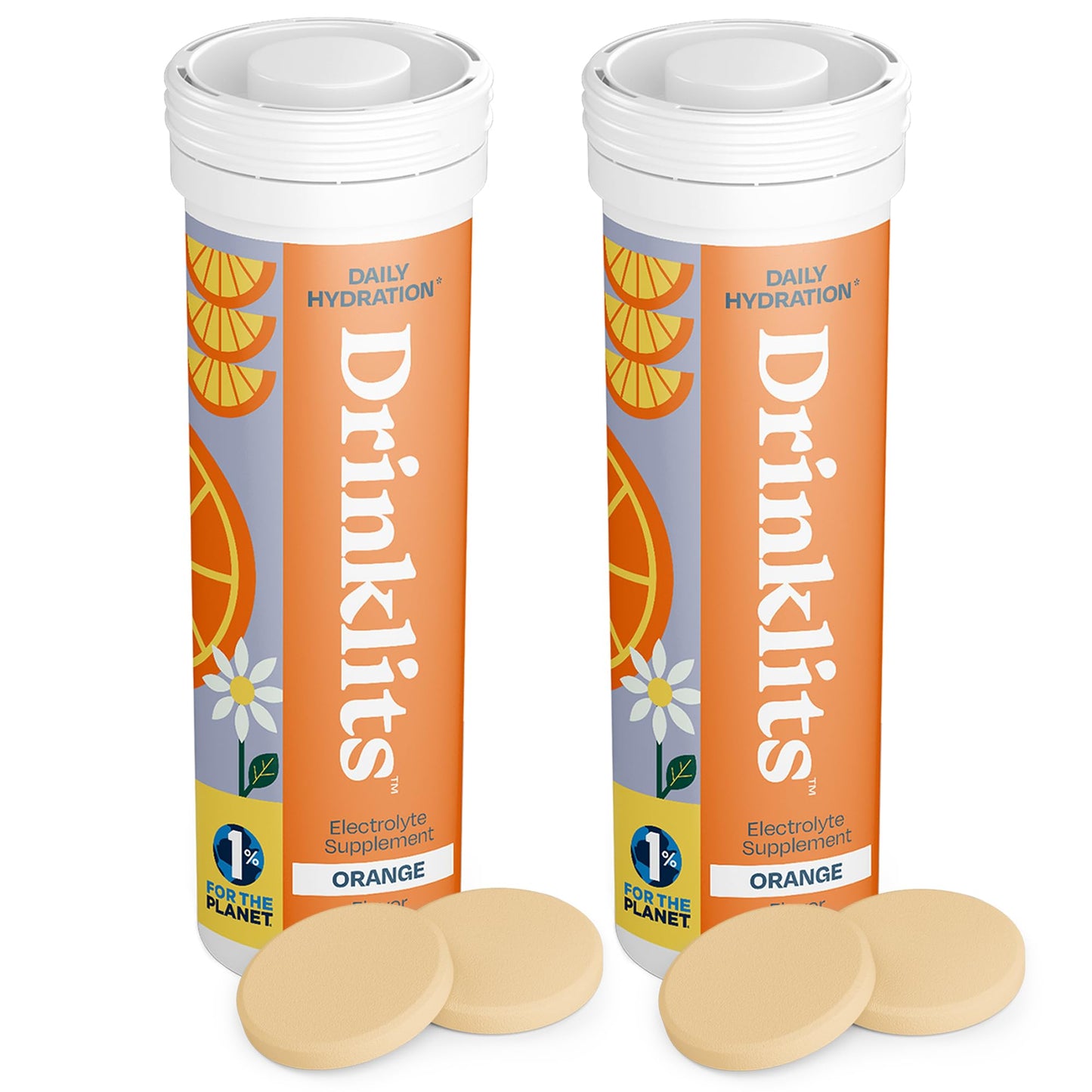 Drinklits Orange Daily Hydration Tablets, 20 Tablets