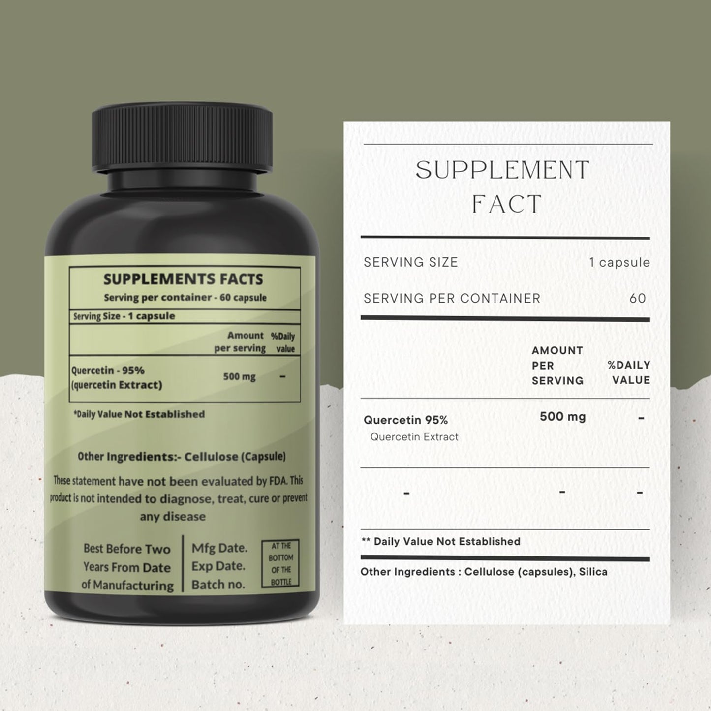 Heroot Quercetin Extract Capsules 60 Count