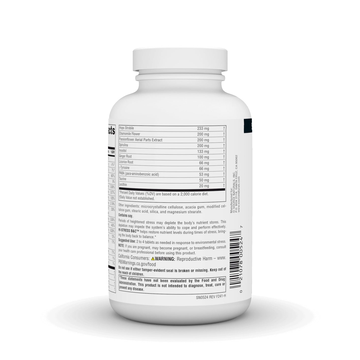 Source Naturals Hi-Stress B&C with Herbs Tablet 120